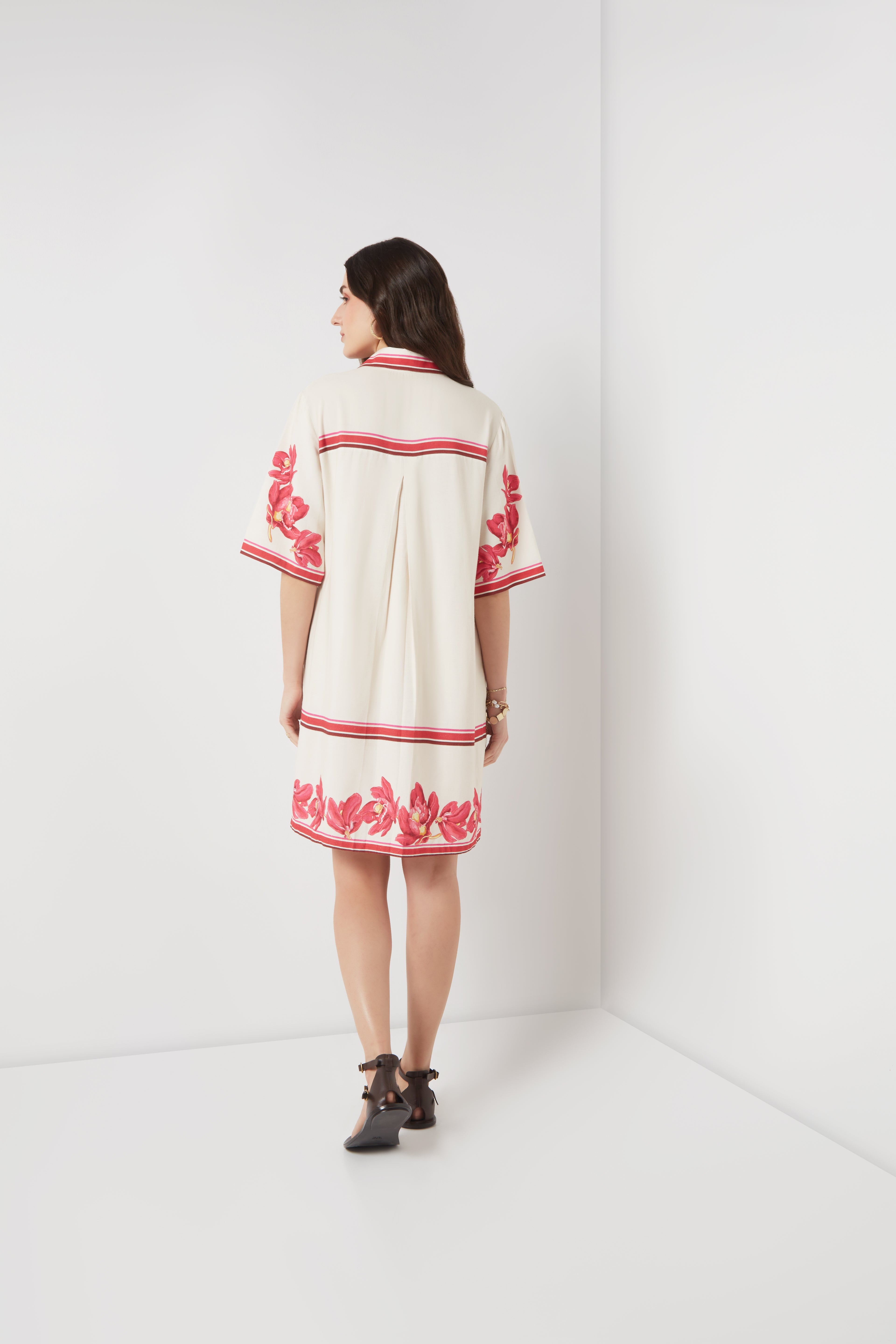 Scarlet Bloom Shirt Dress