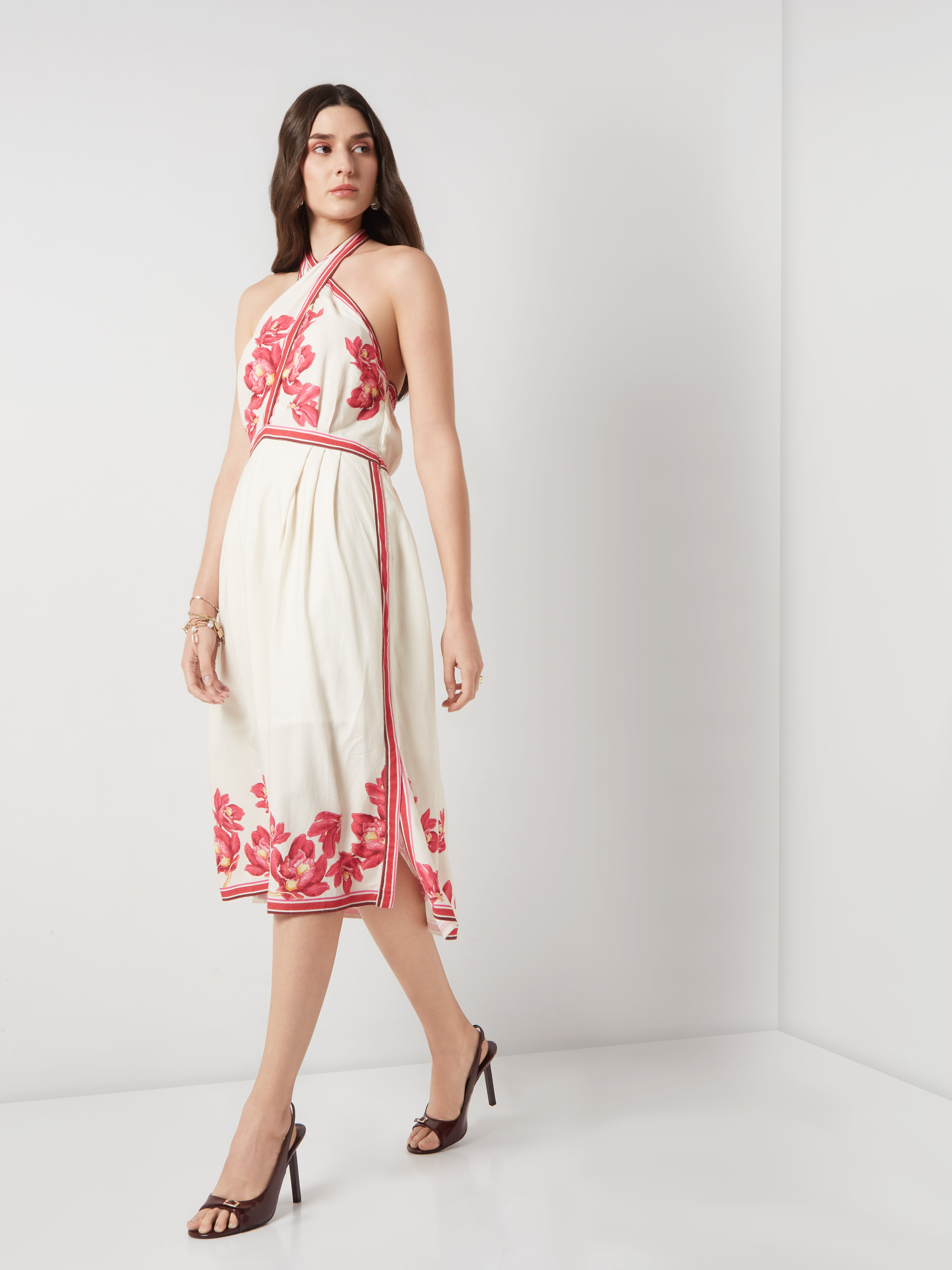 Scarlet Boom Halter Midi