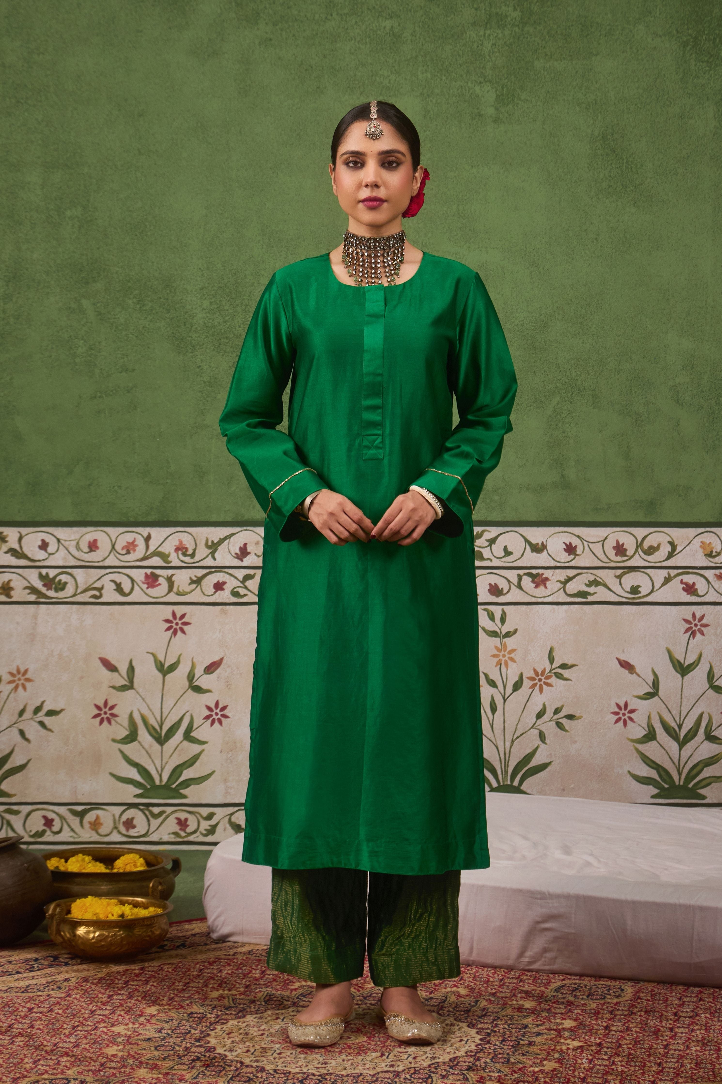 Inayat 2.0 Panna Green Kurta Set