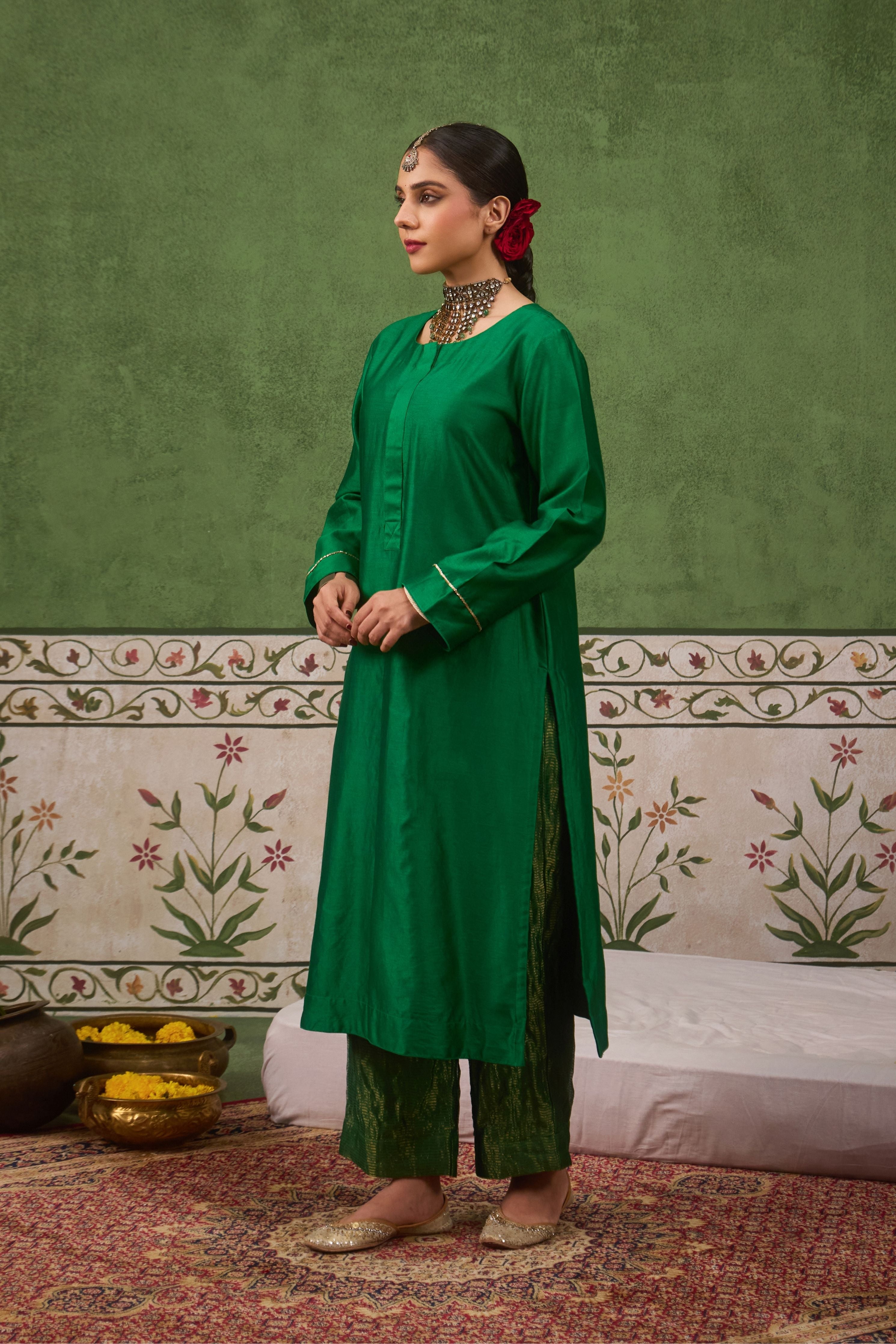 Inayat 2.0 Panna Green Kurta Set