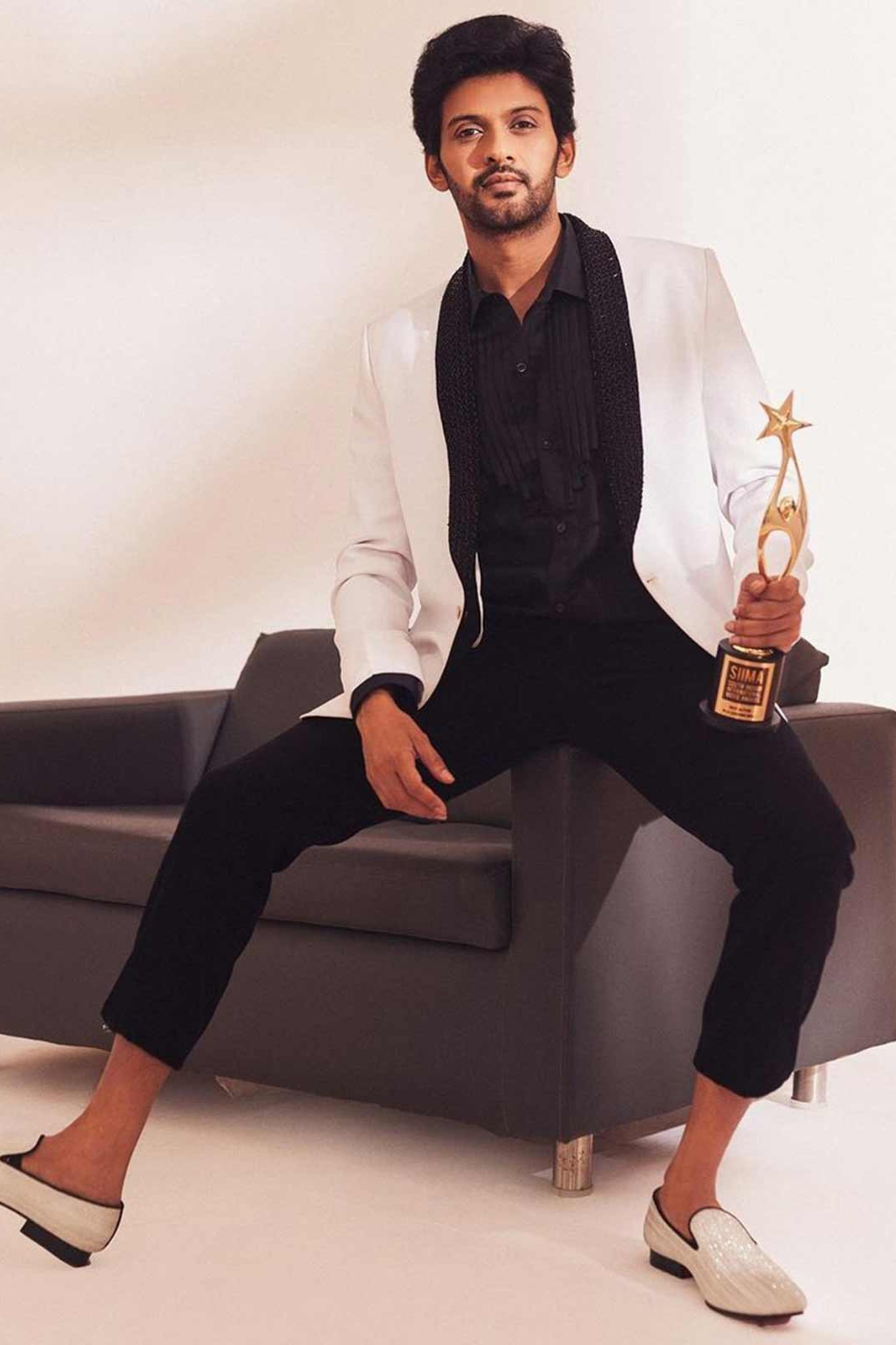 Naveen Polishetty In Stone Ivory Blazer set