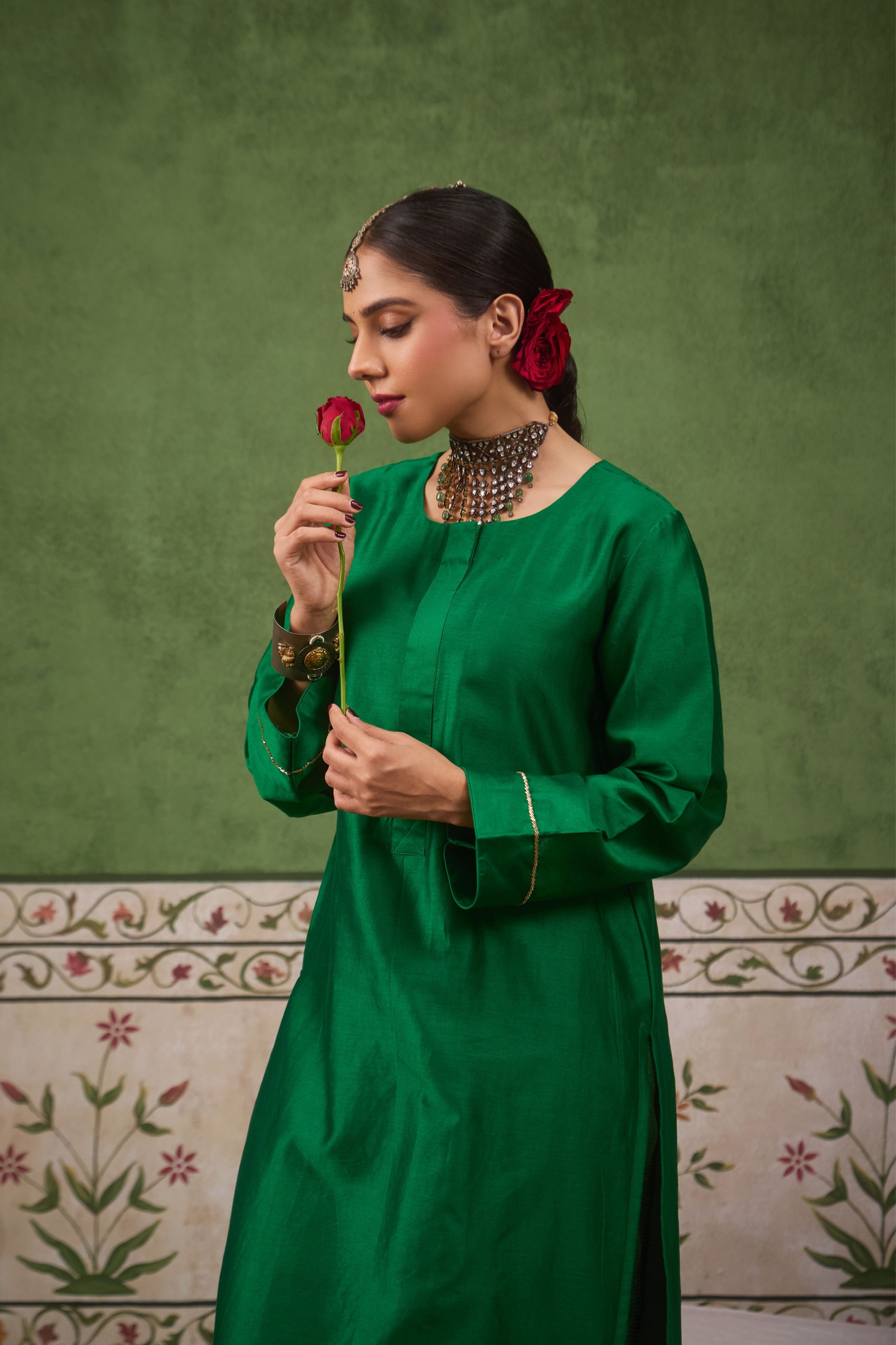 Inayat 2.0 Panna Green Kurta Set