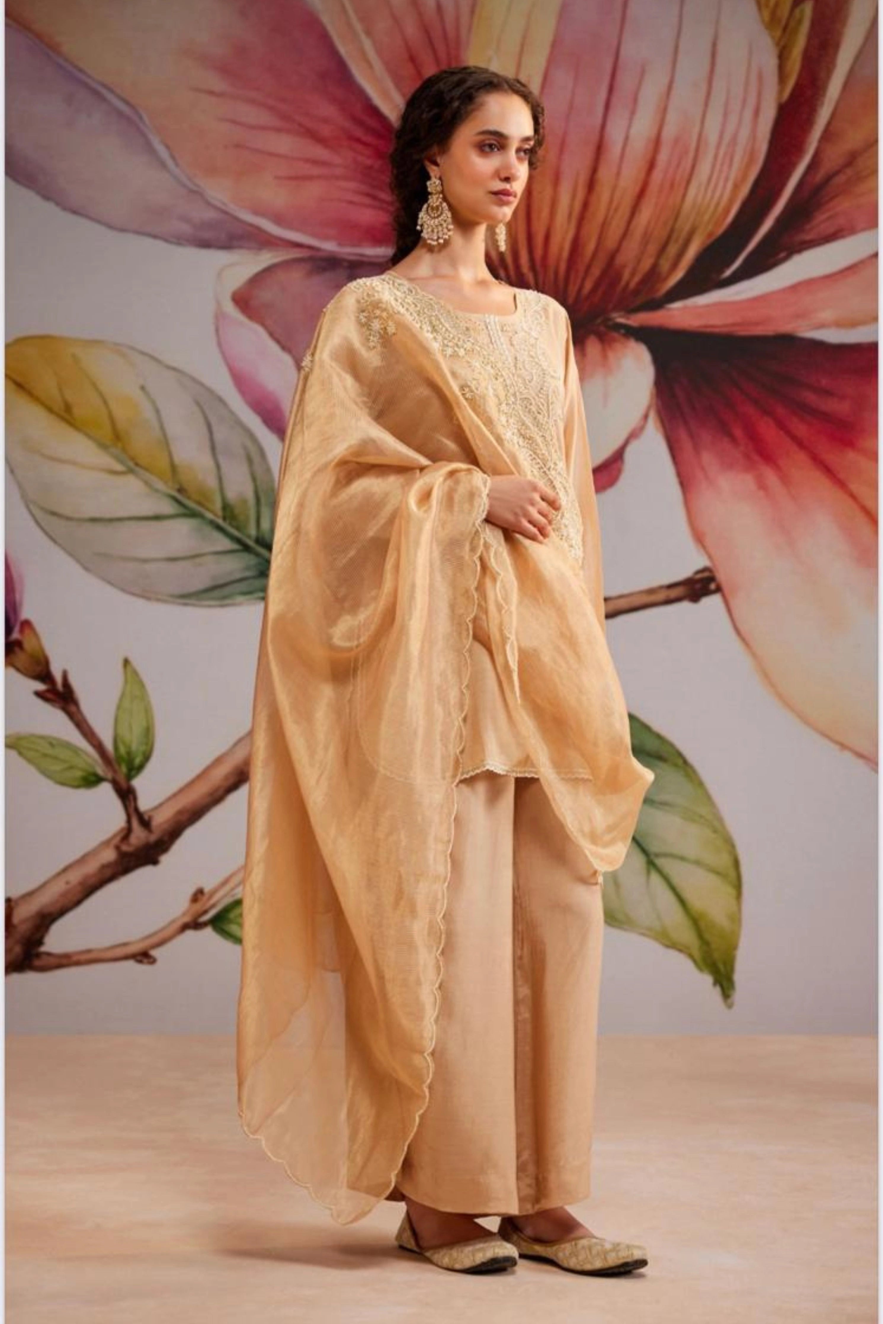 Anushree Beige Kurta Set
