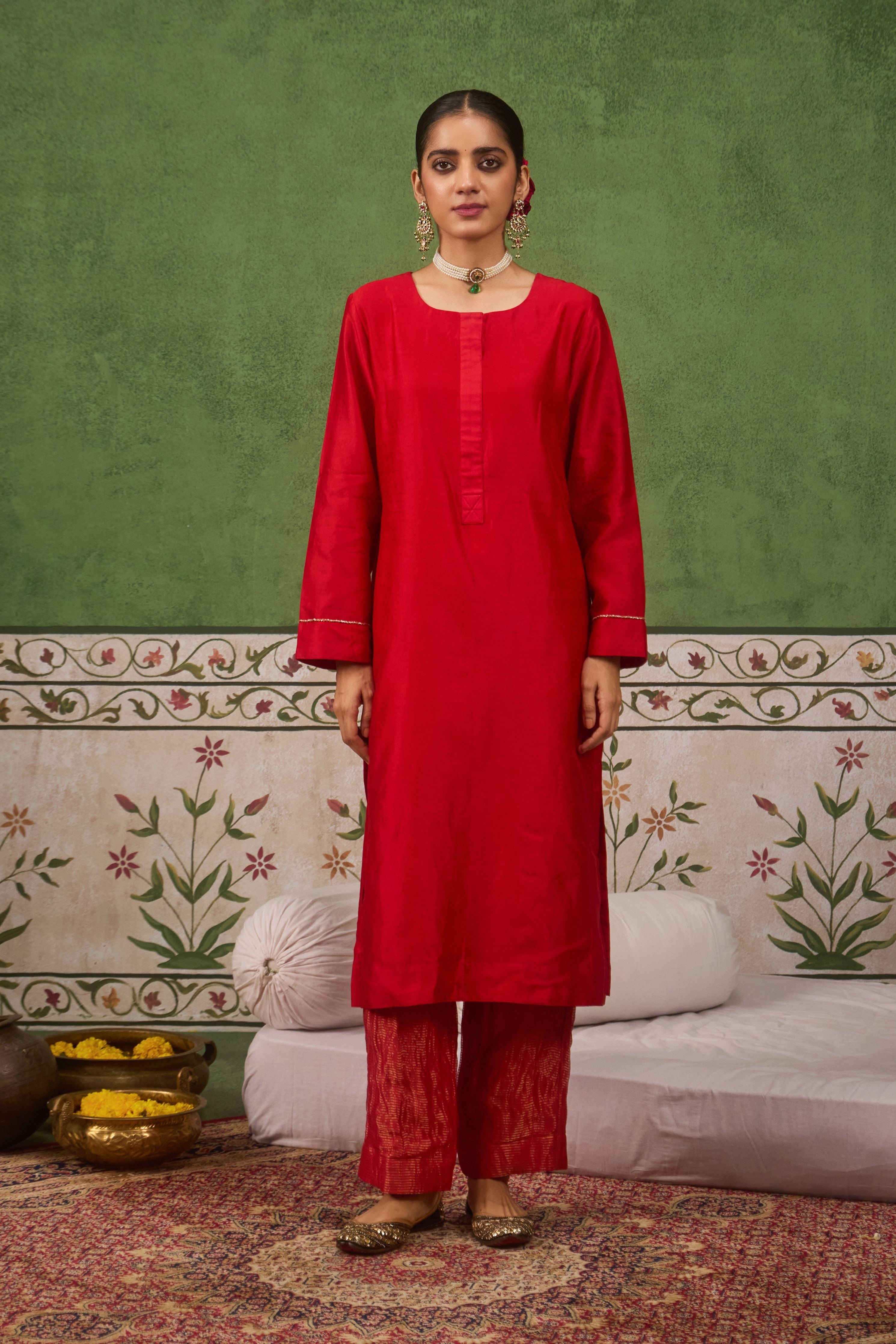 Inayat 2.0 Red Kurta Set