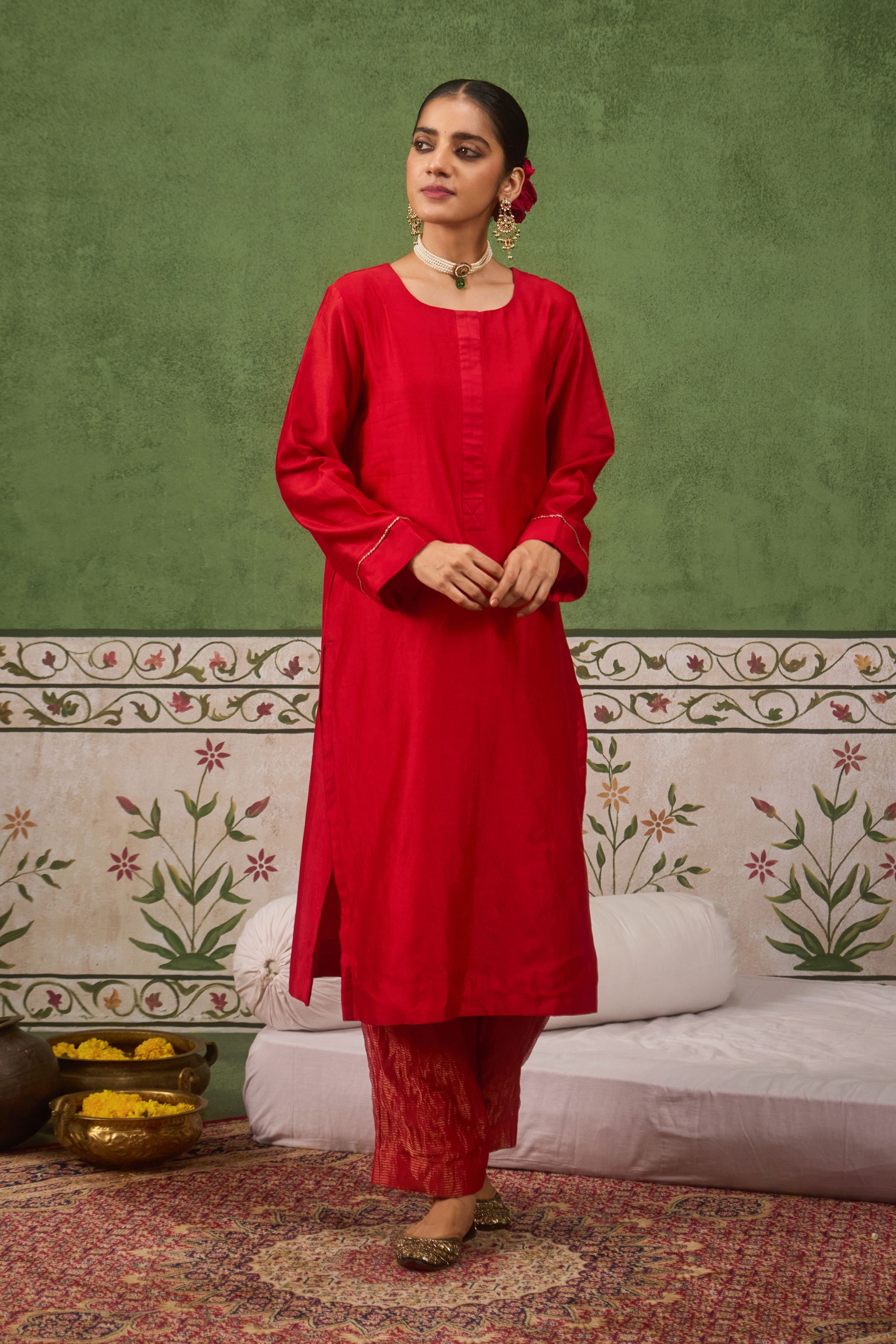 Inayat 2.0 Red Kurta Set