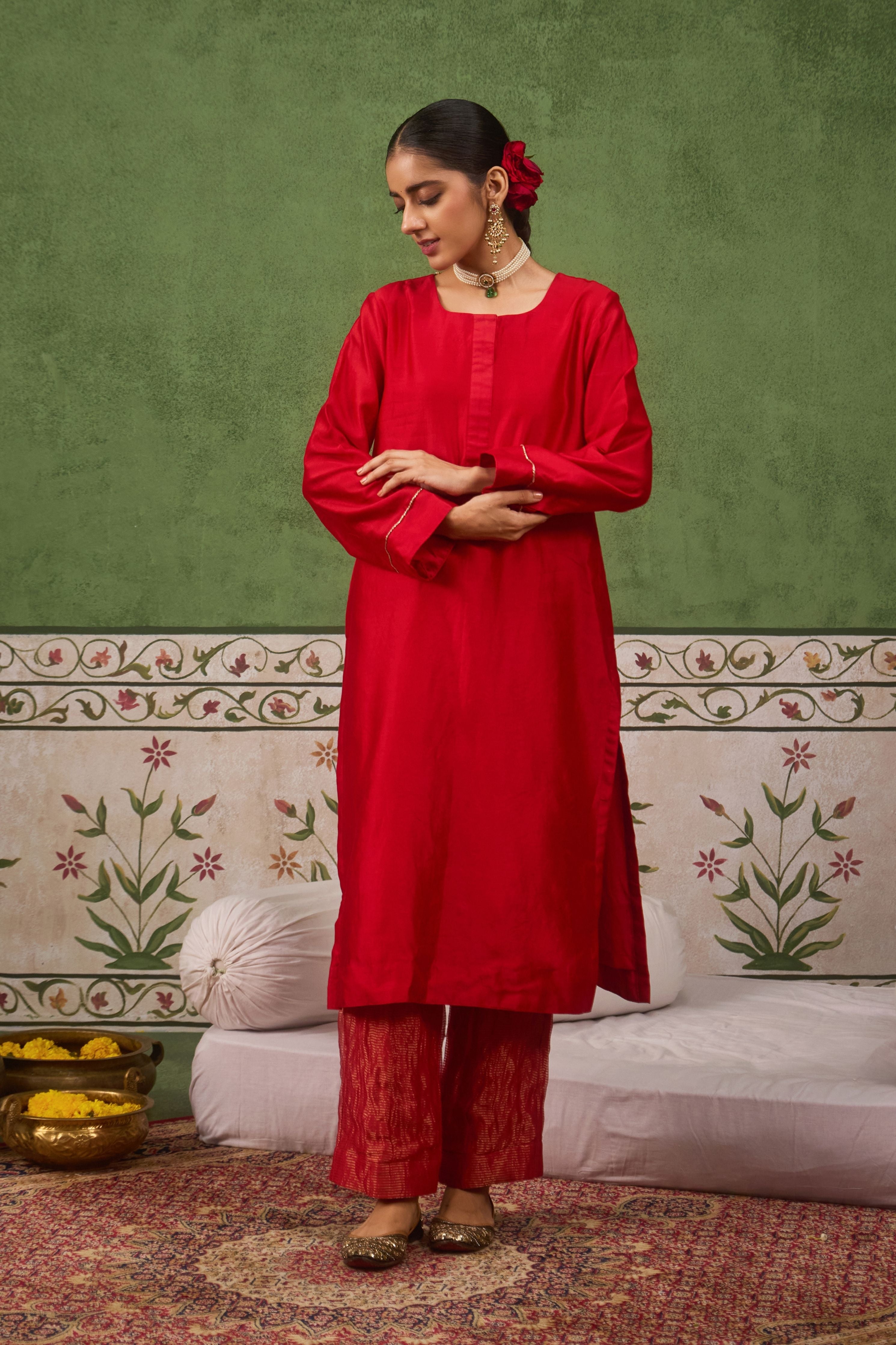 Inayat 2.0 Red Kurta Set