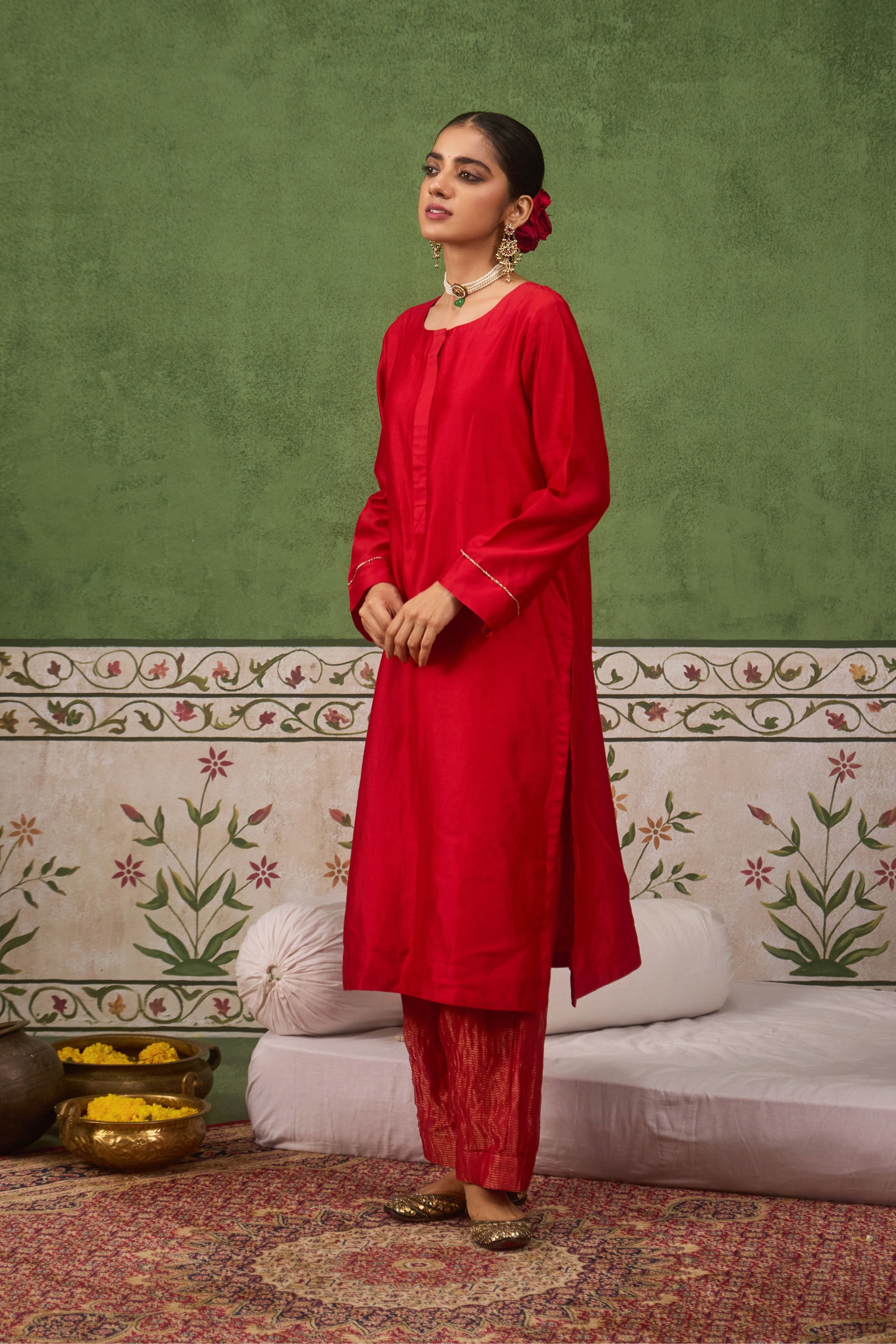 Inayat 2.0 Red Kurta Set