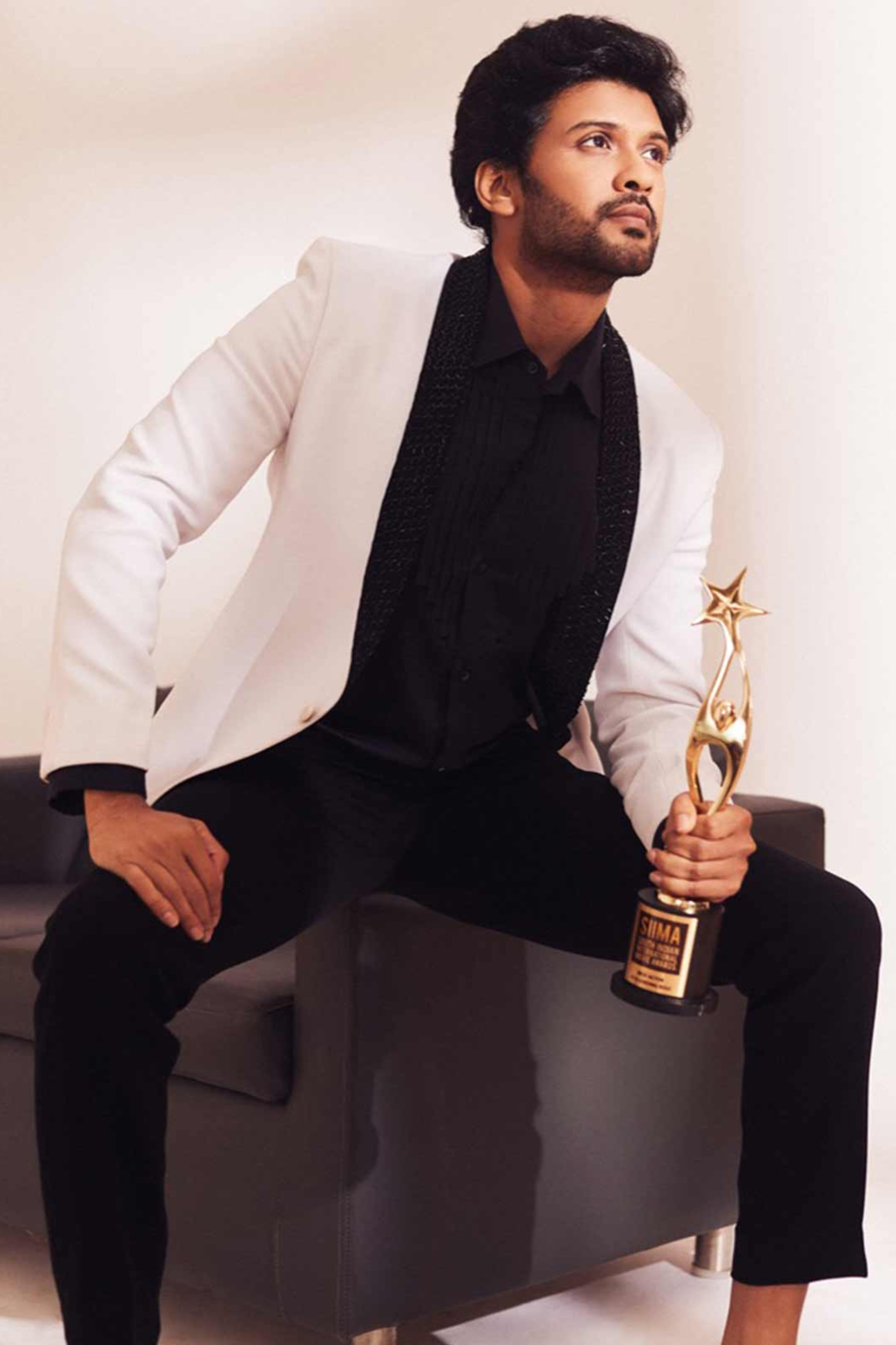 Naveen Polishetty In Stone Ivory Blazer set