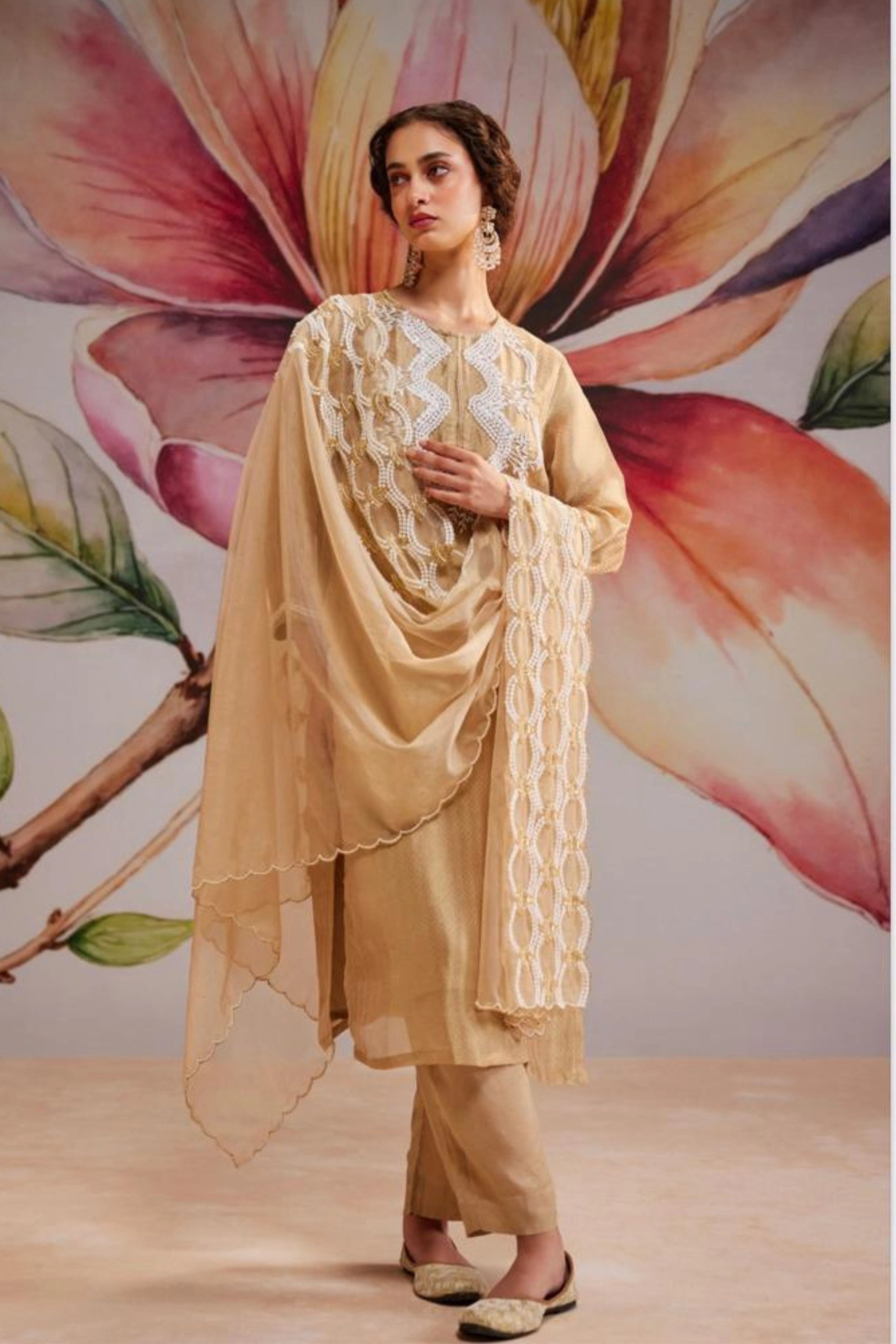 Beige Kurta Set