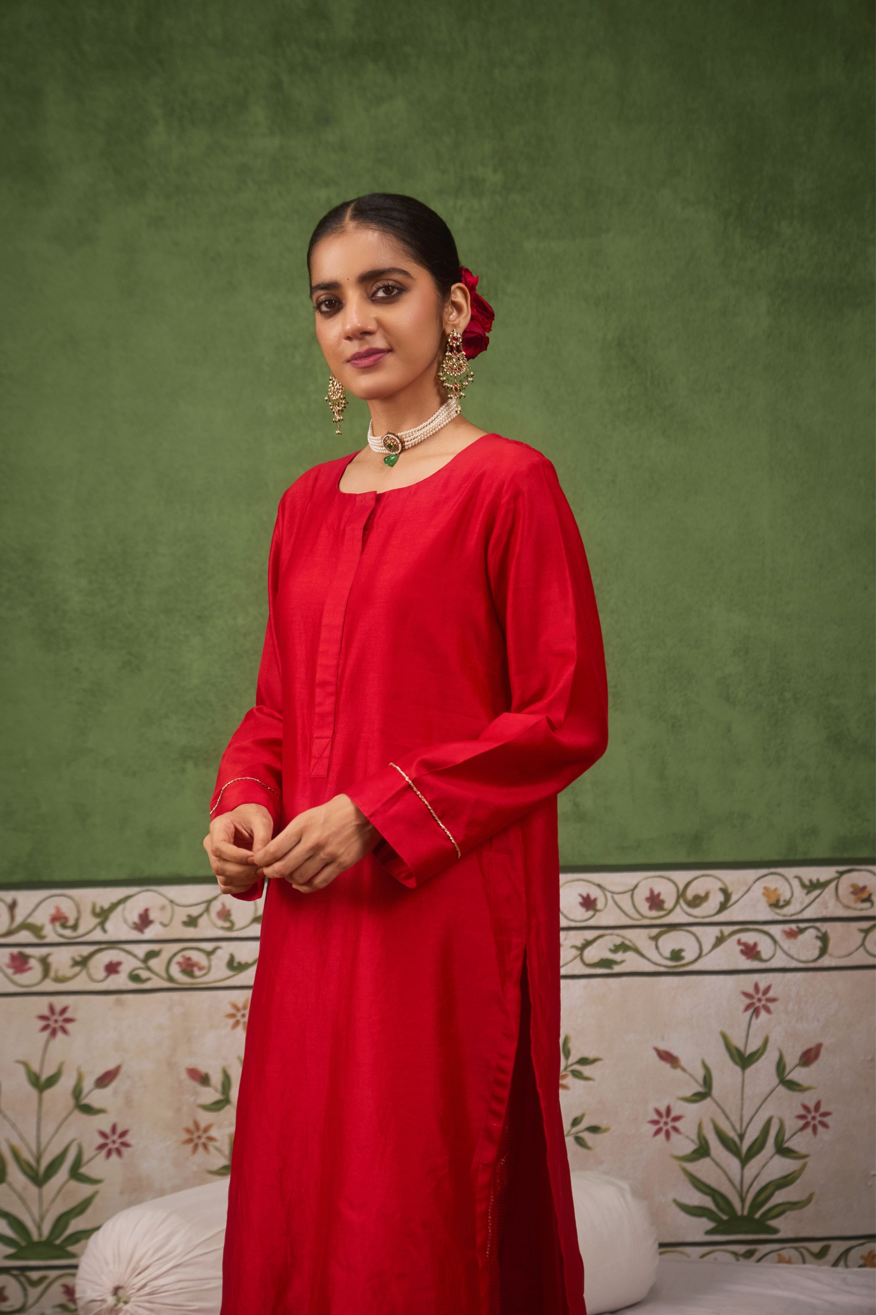 Inayat 2.0 Red Kurta Set