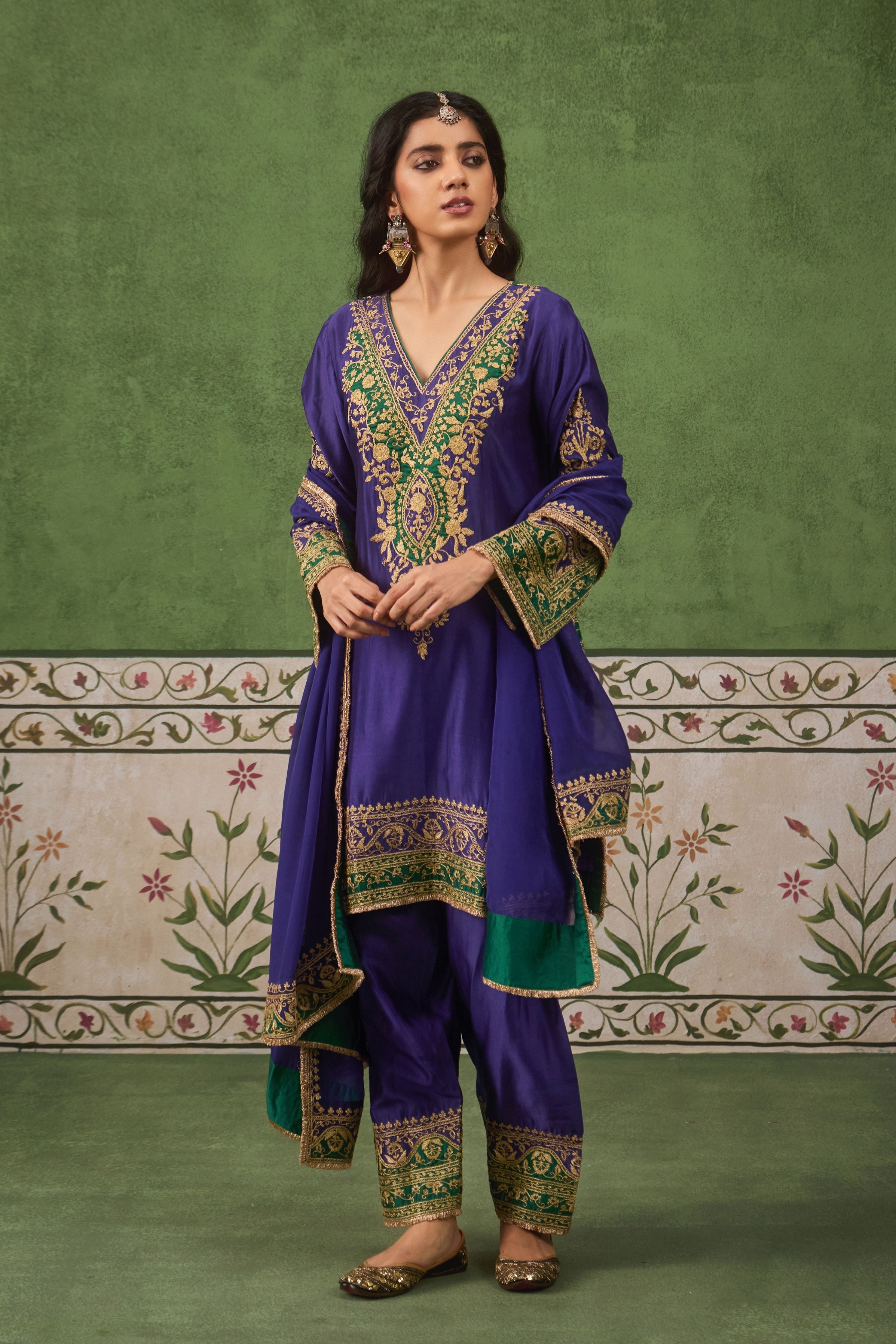 Inayat 2.0 Blue Green Kurta Set
