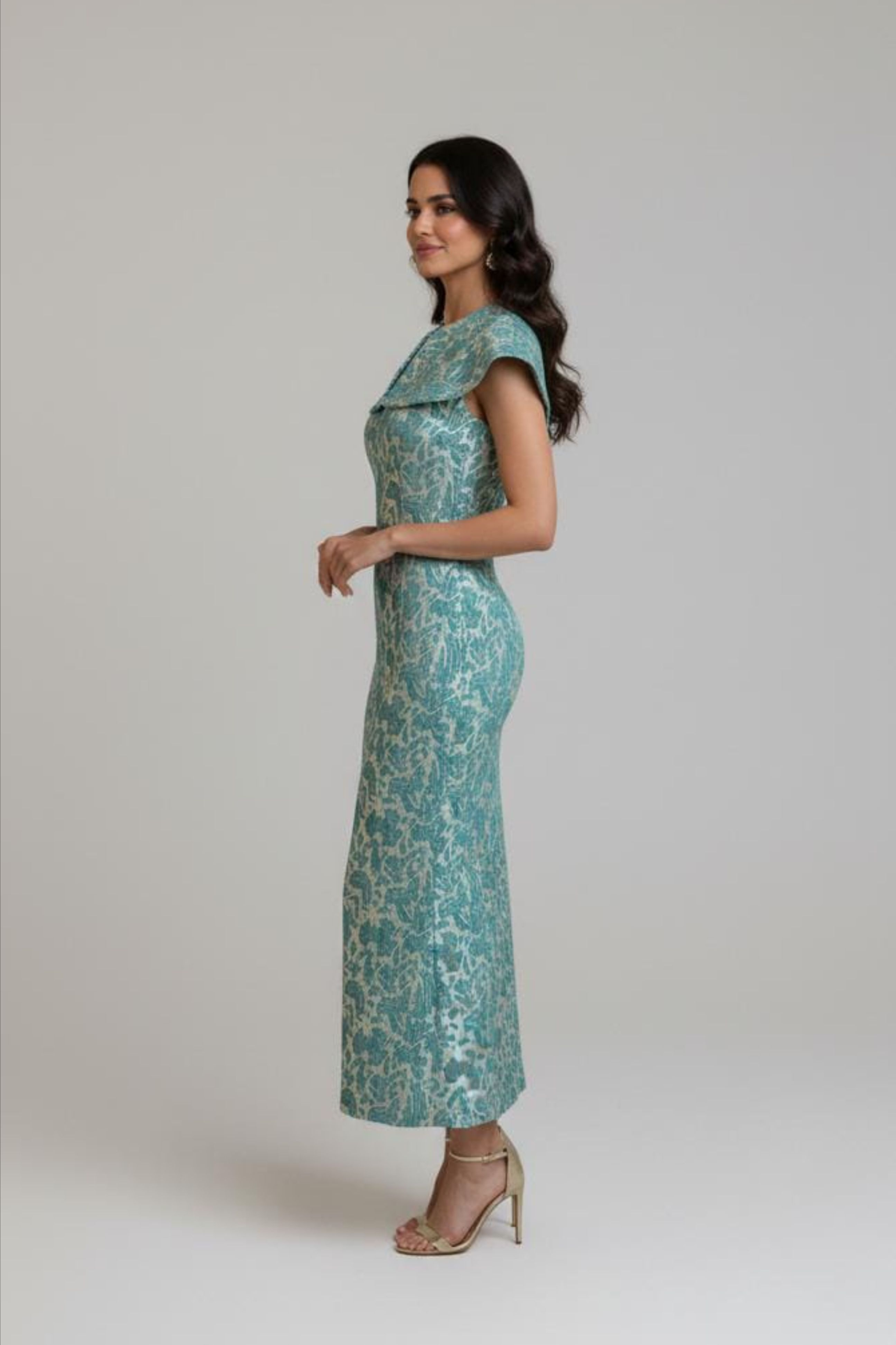 Mermaid Cape Collar Dress