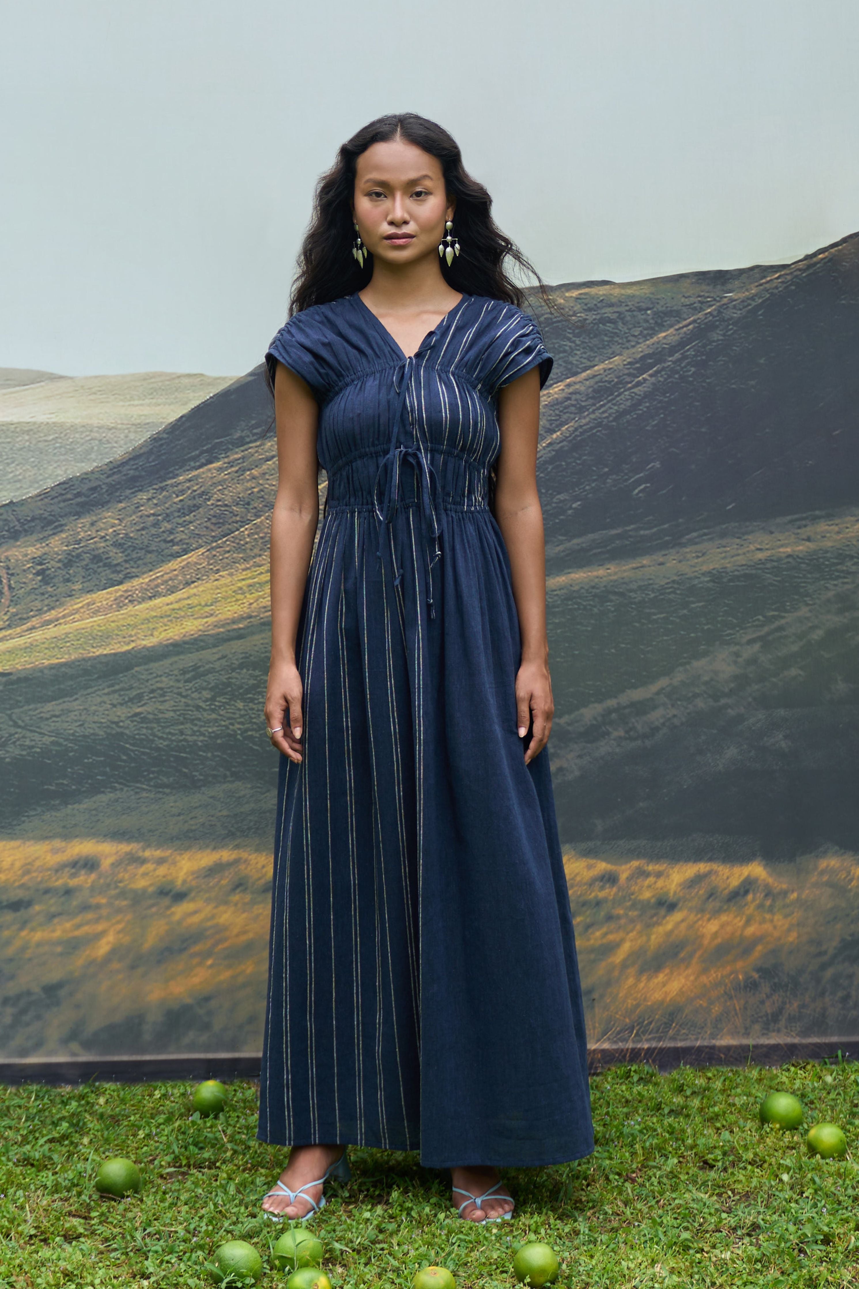 Cobalt Tie Up Dress