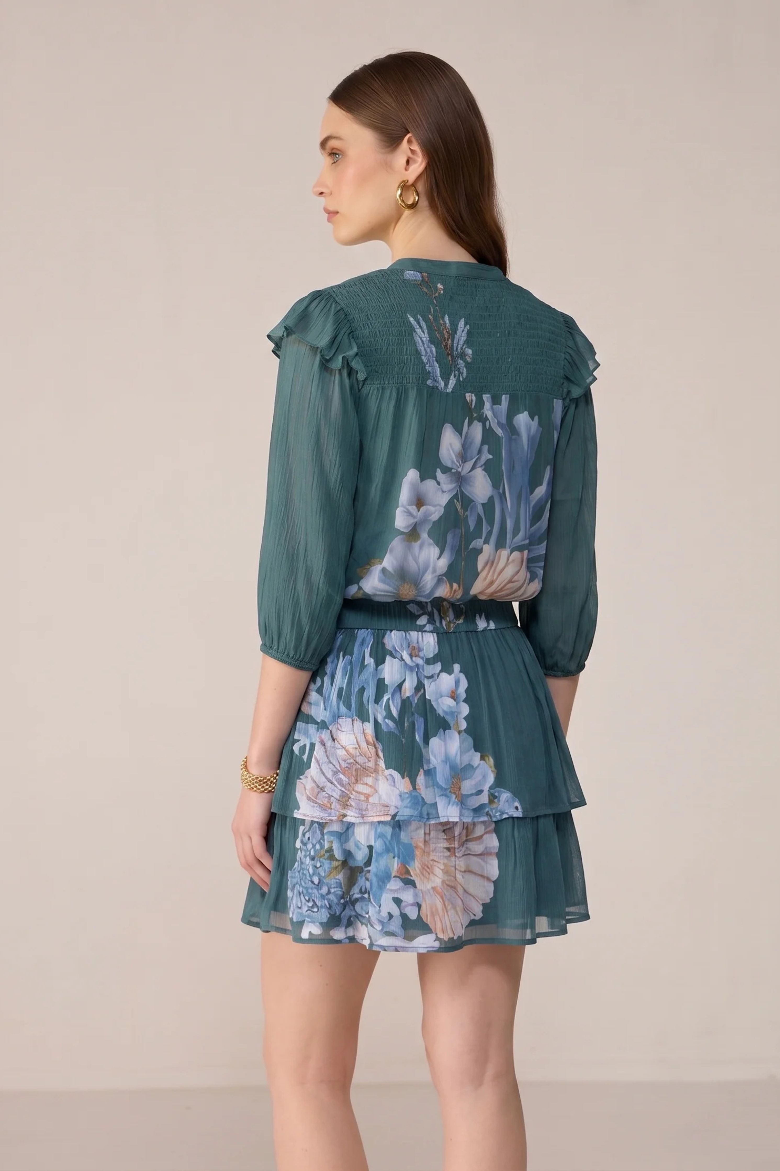 Midnight Coral Camille Blouse Co-ord set