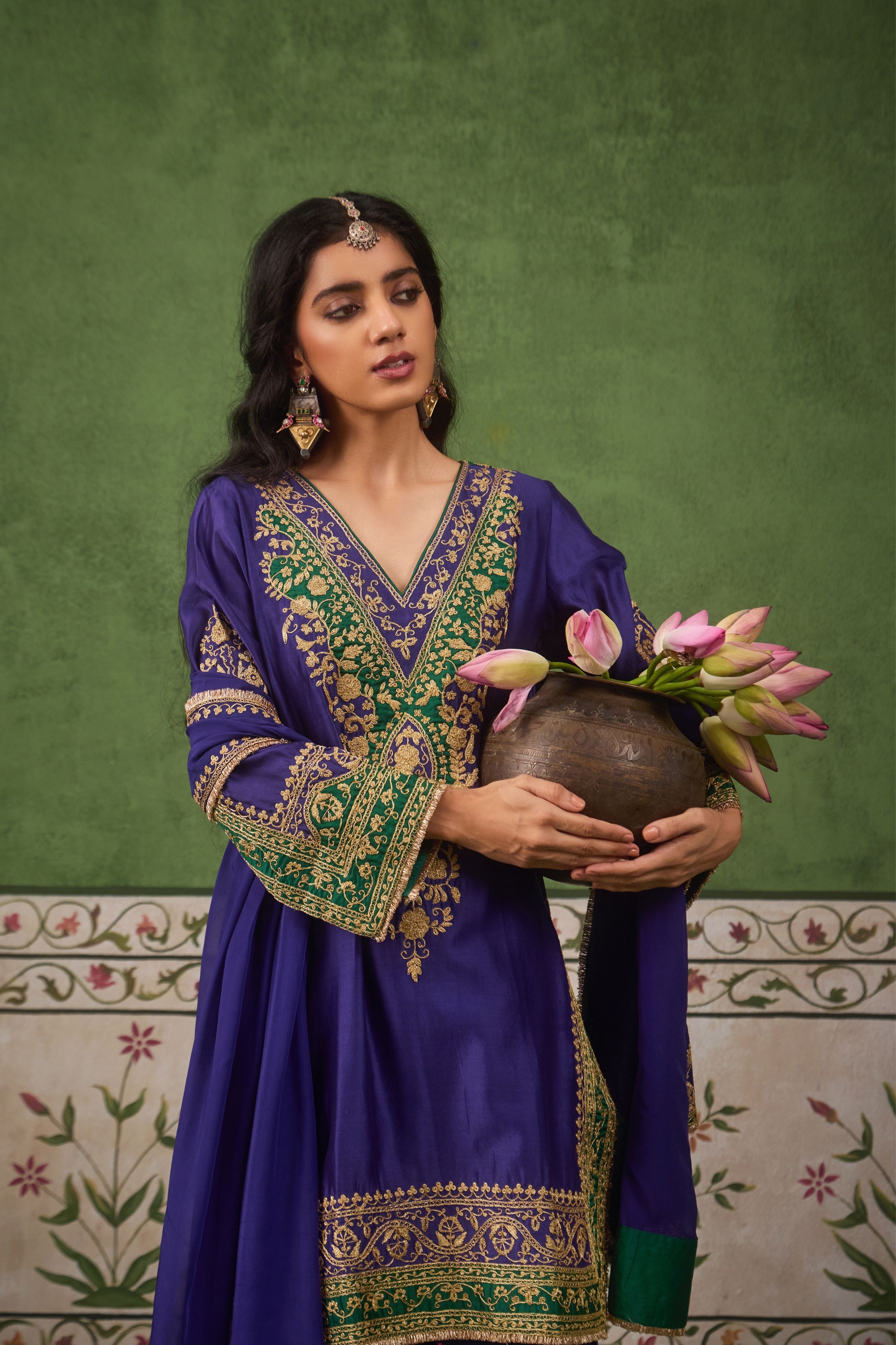 Inayat 2.0 Blue Green Kurta Set