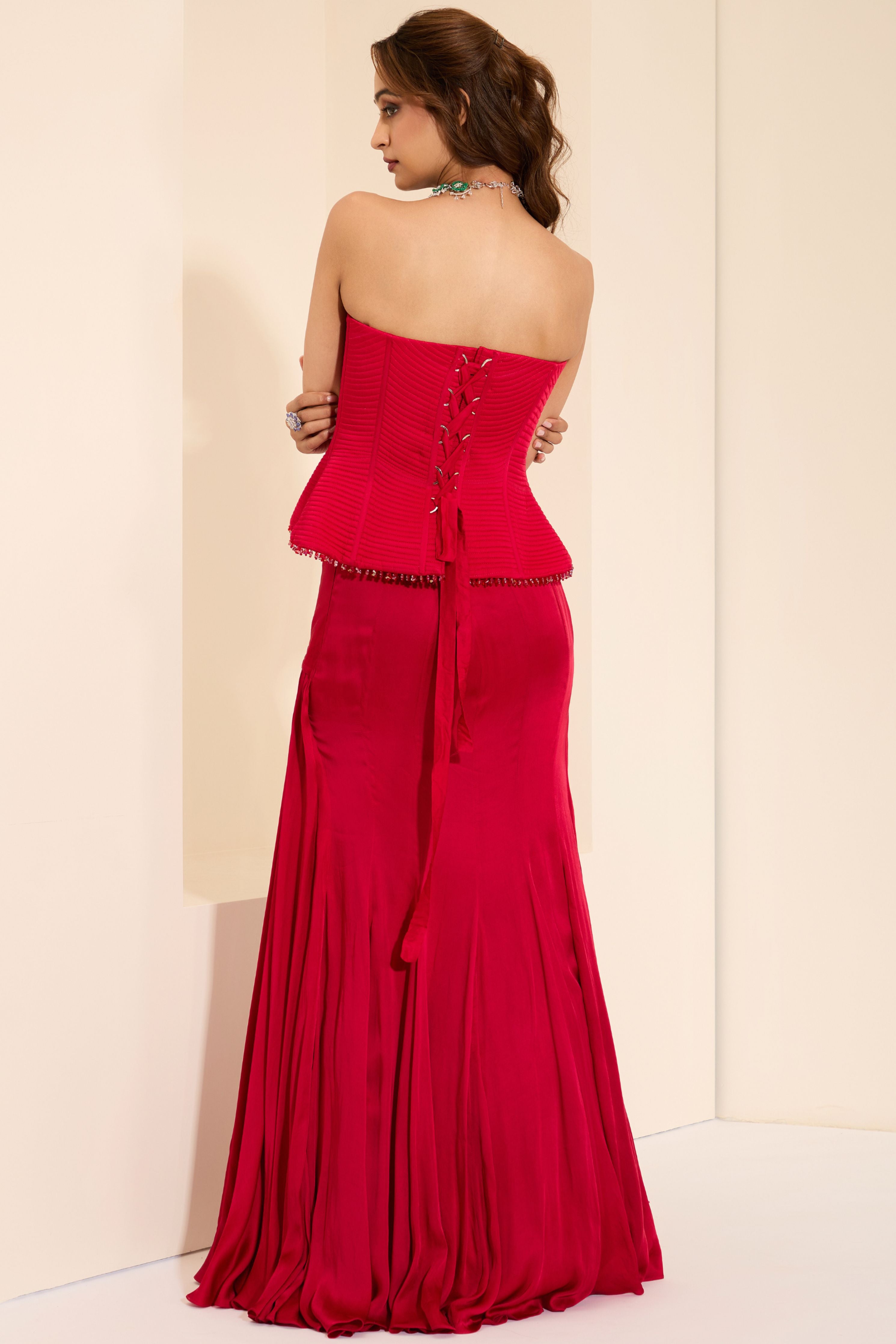 Berry Luxe Corset & Drape Set