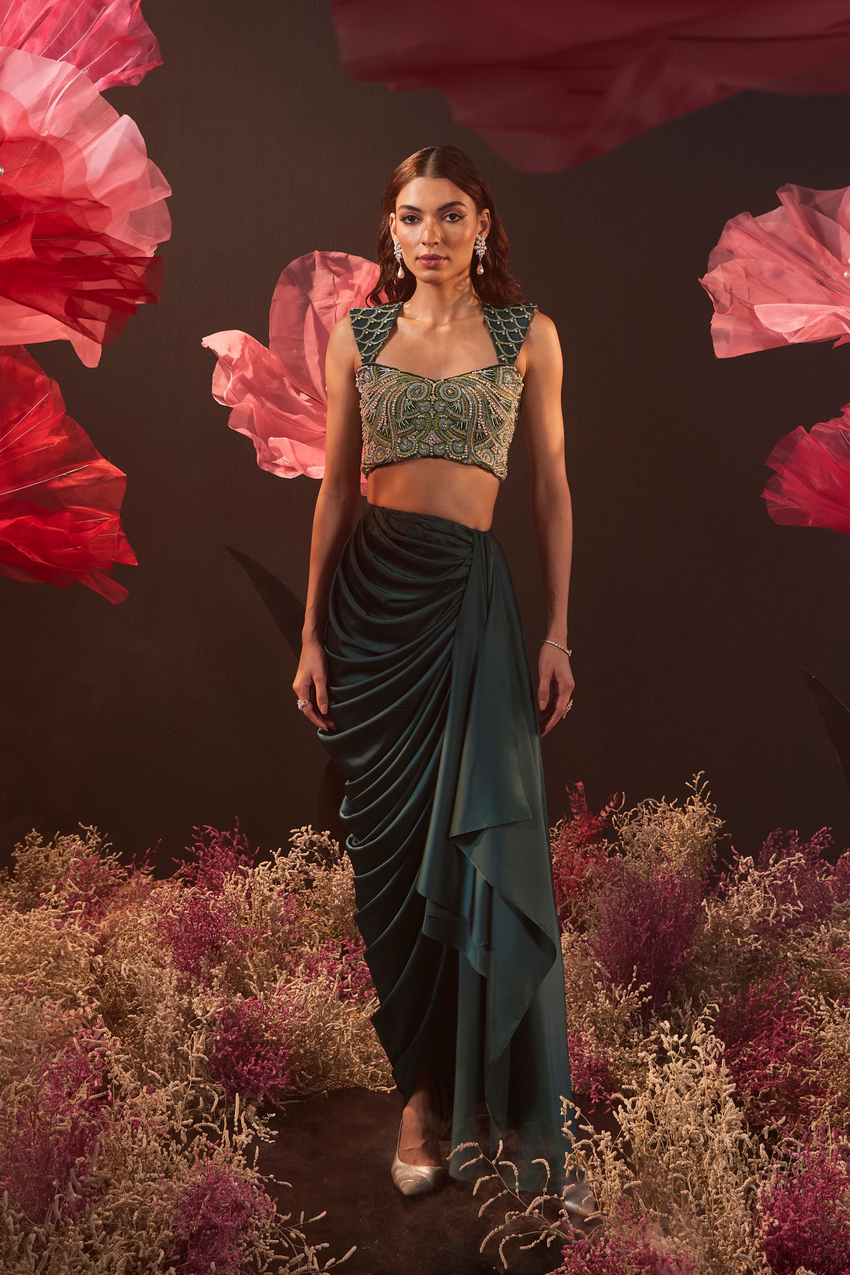 Green Drape Skirt