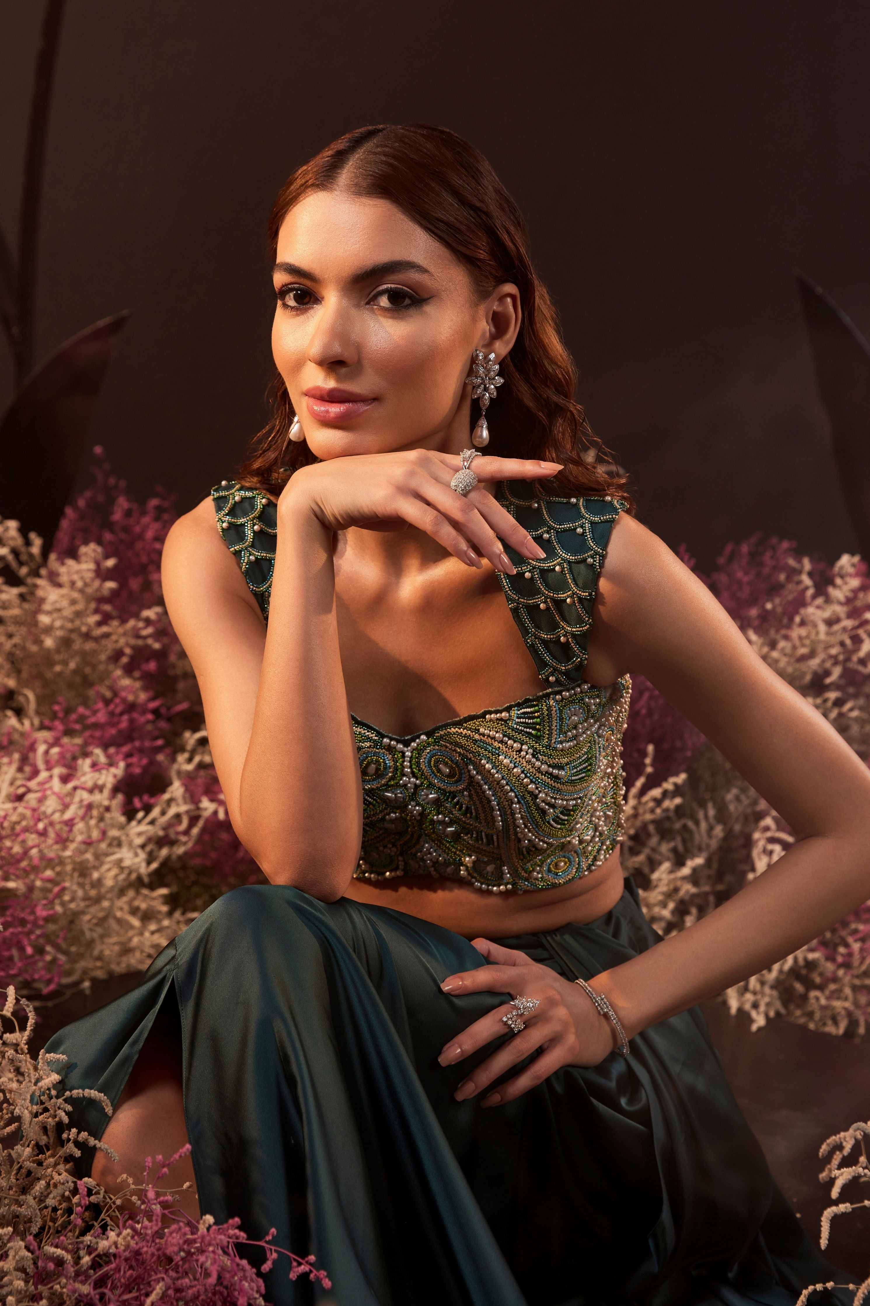 Green Drape Skirt