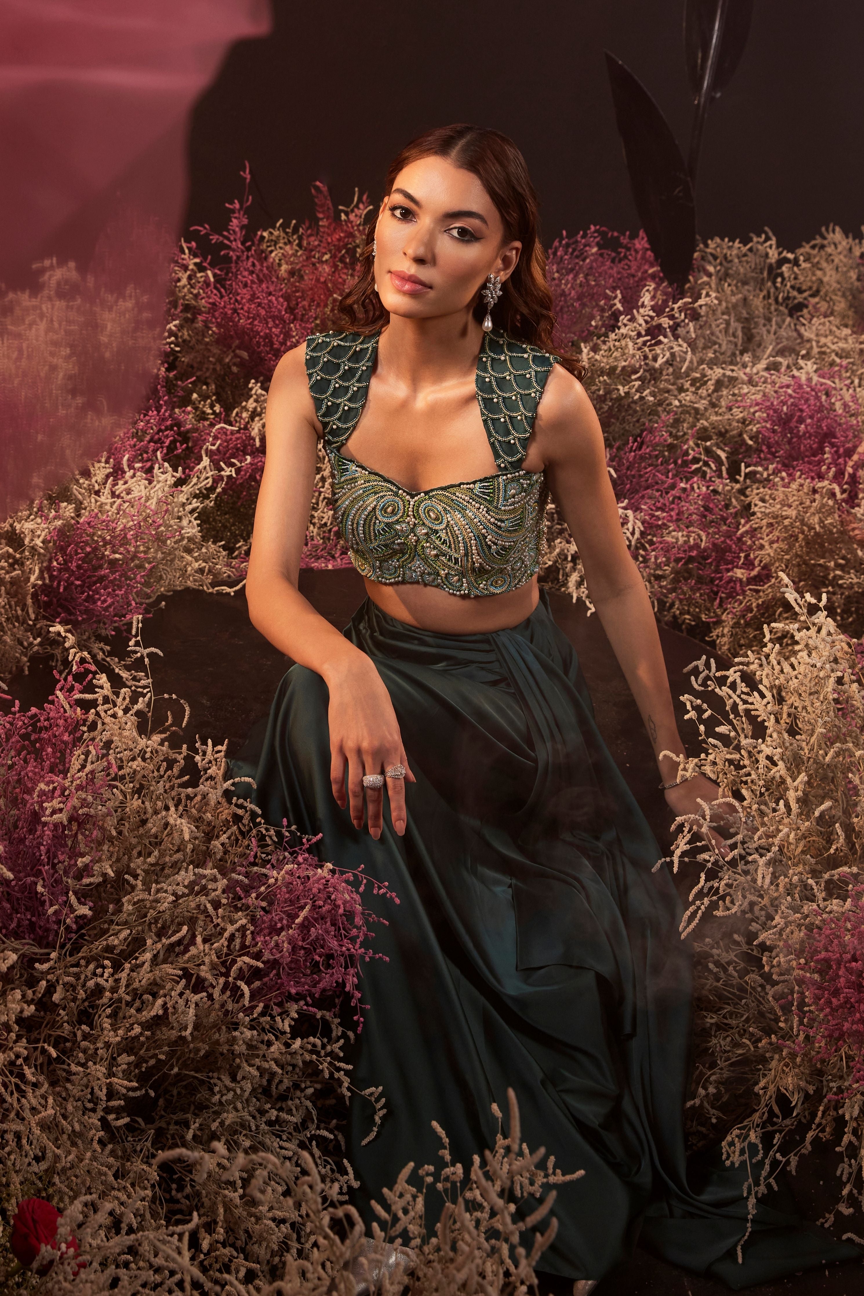 Green Drape Skirt