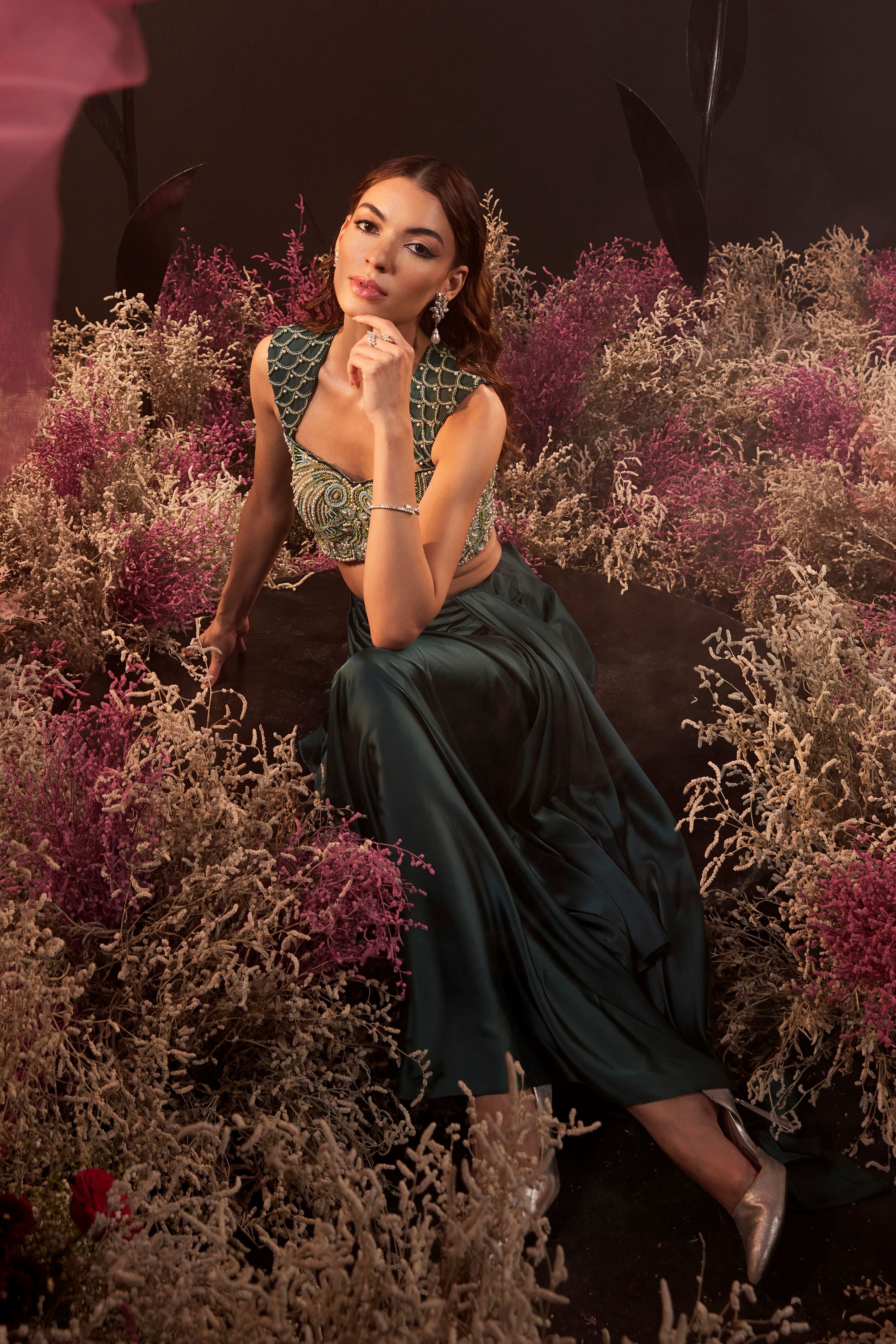 Green Drape Skirt