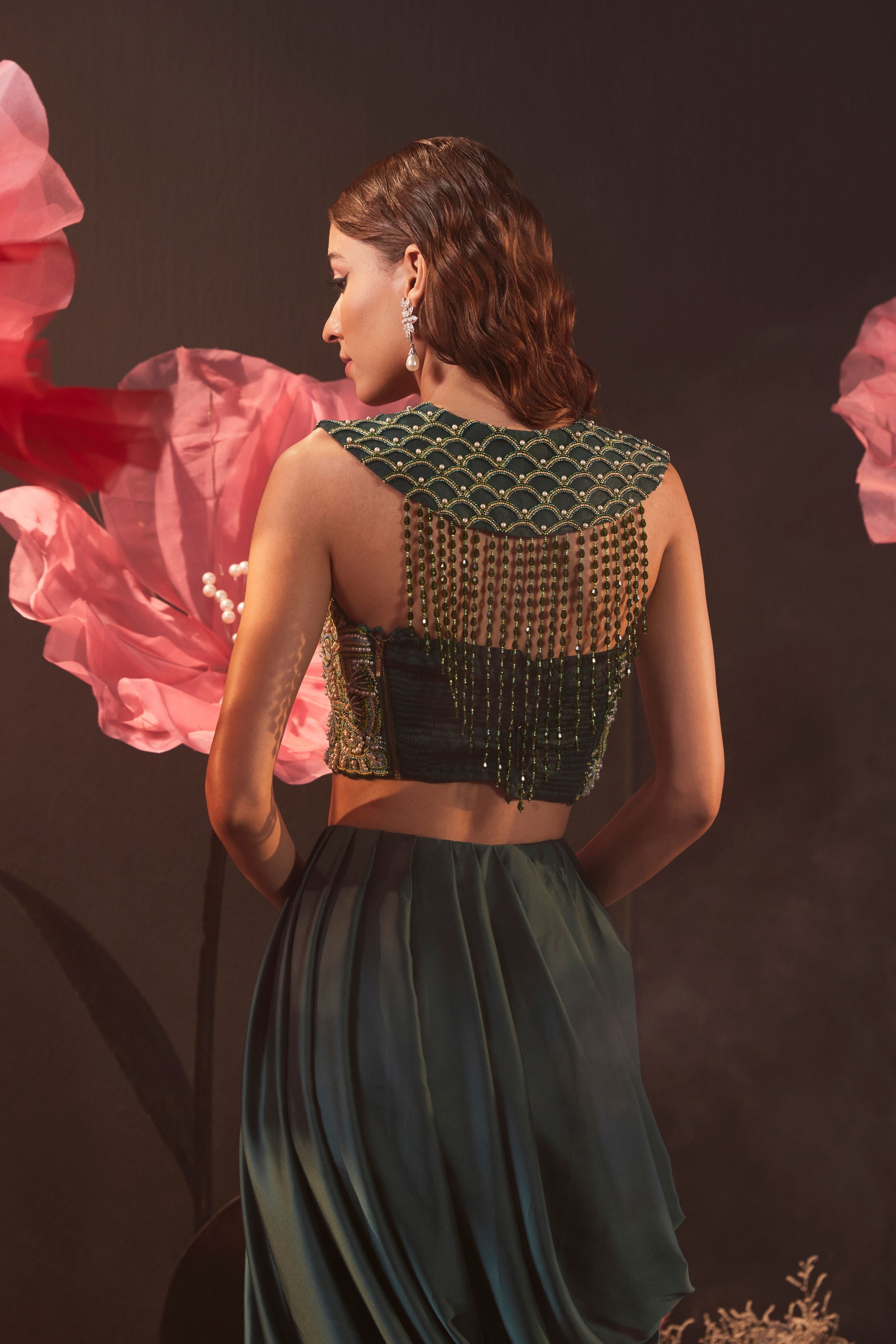 Green Drape Skirt