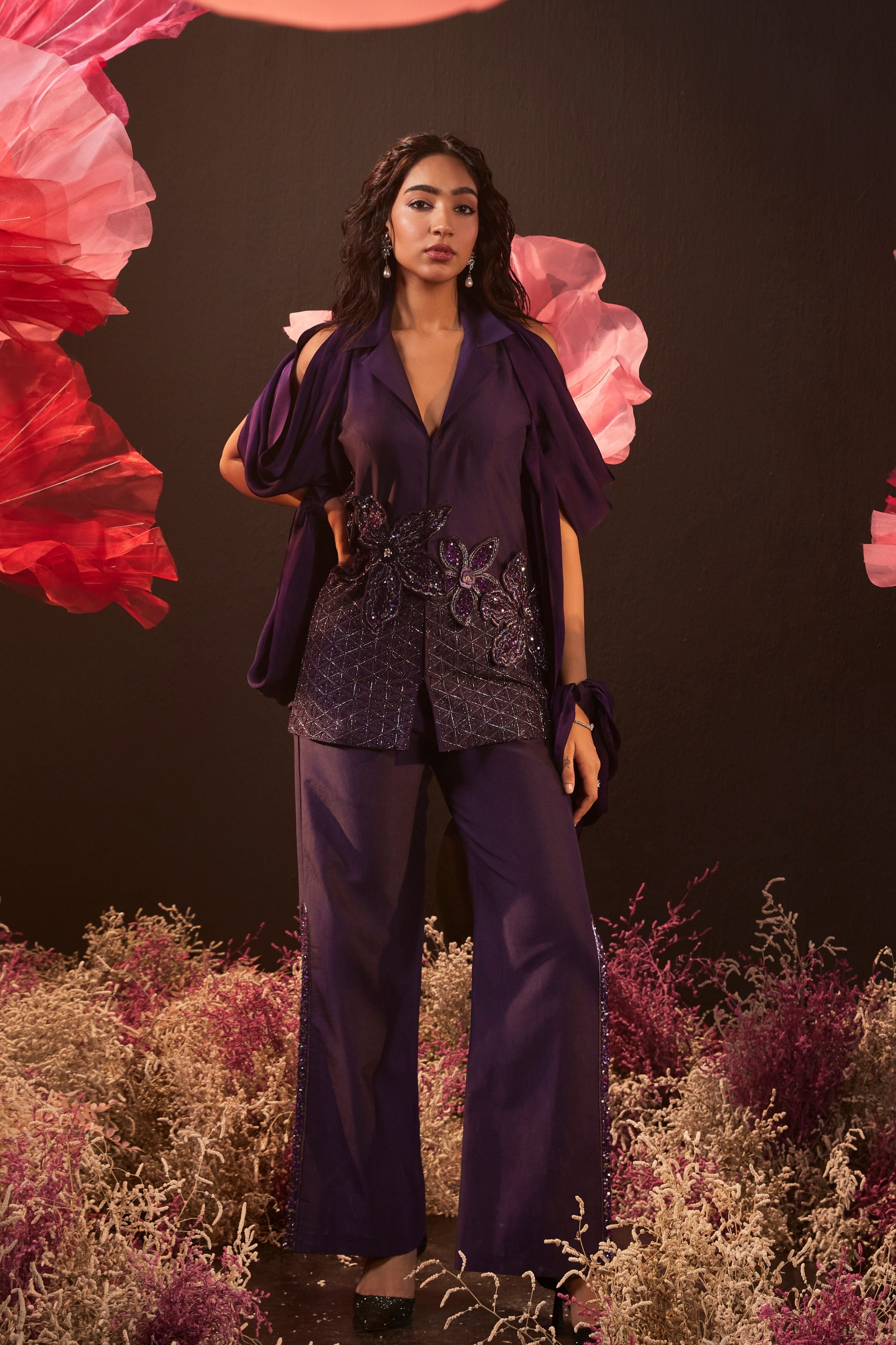 Purple Jacket Set