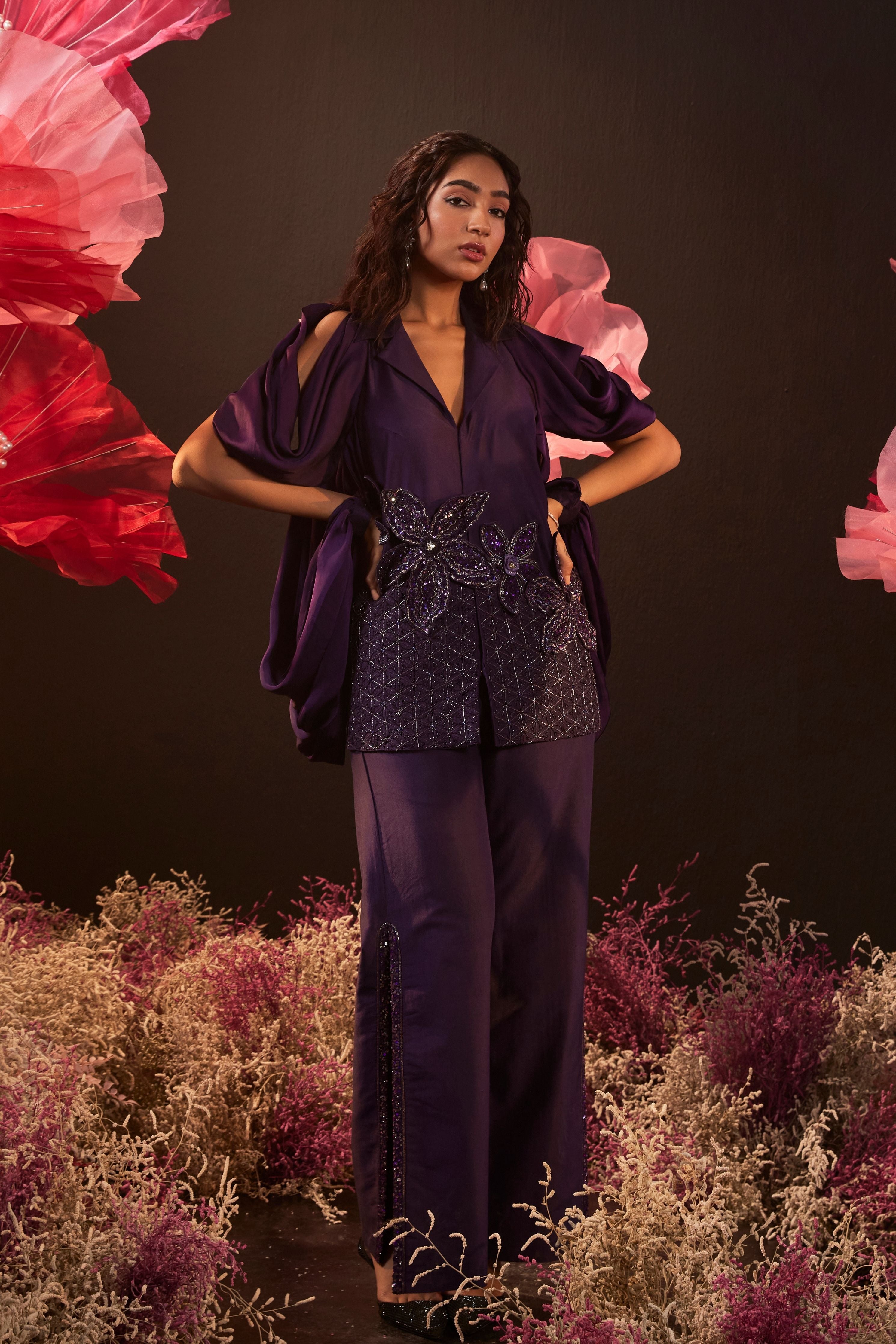Purple Jacket Set