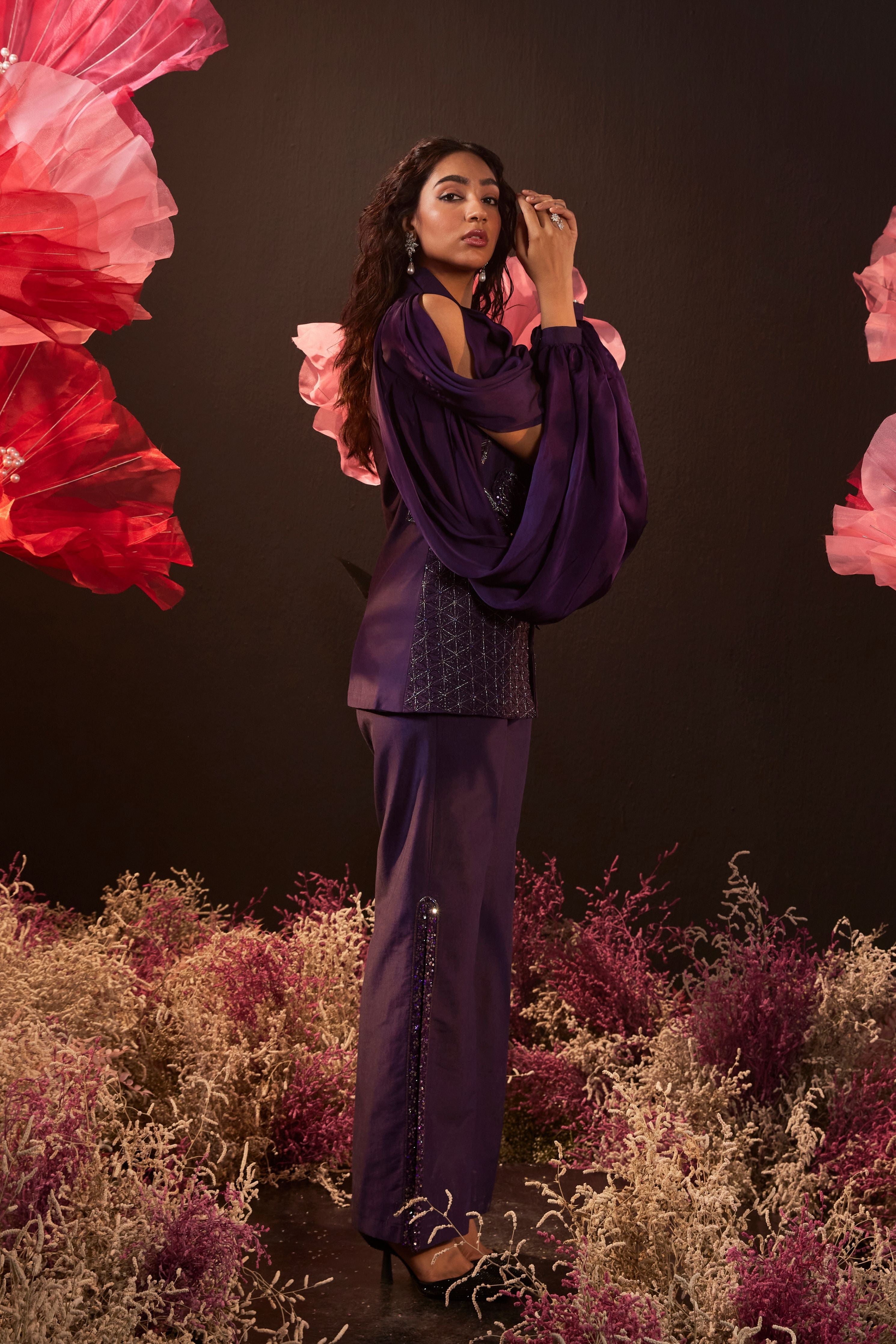 Purple Jacket Set