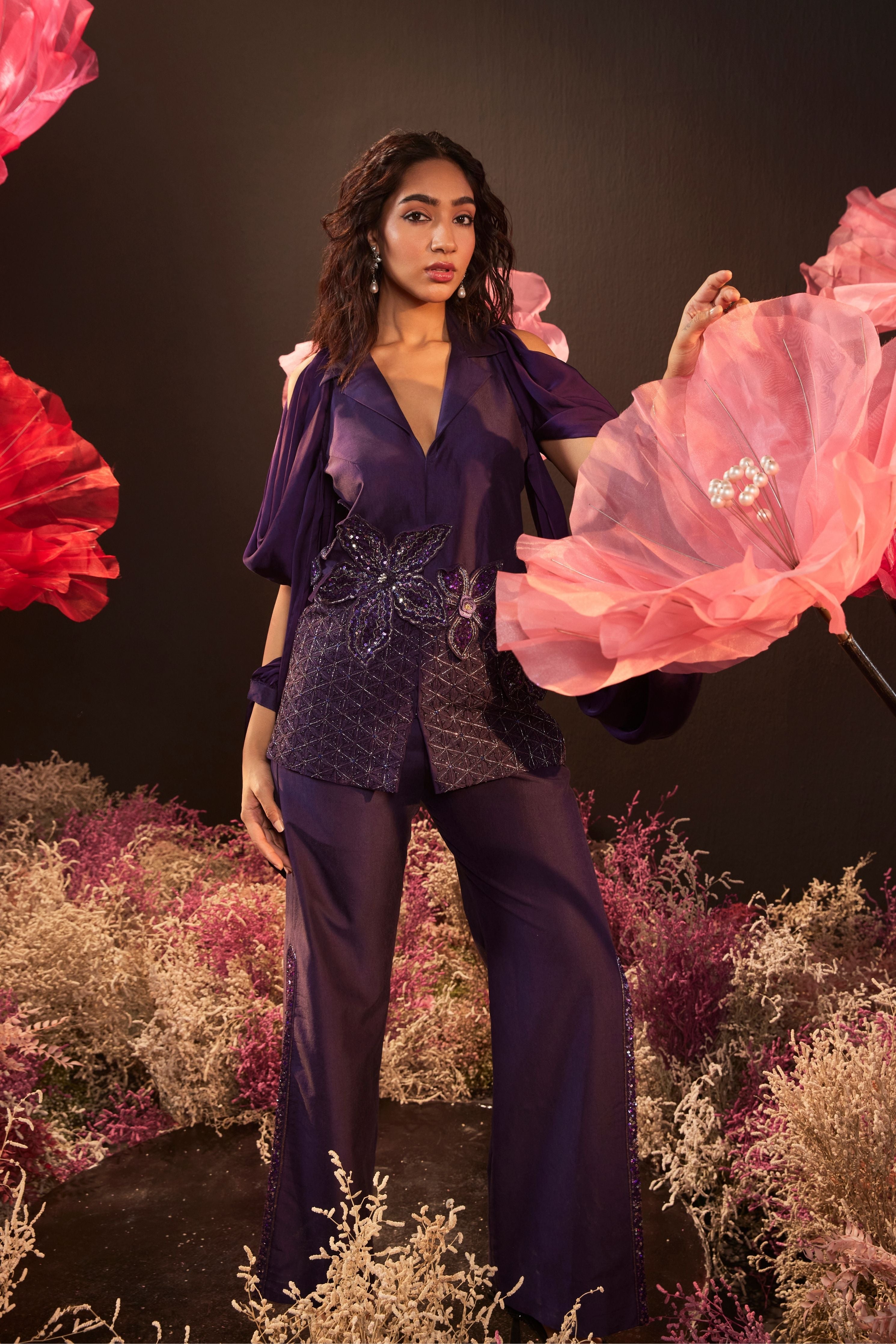 Purple Jacket Set