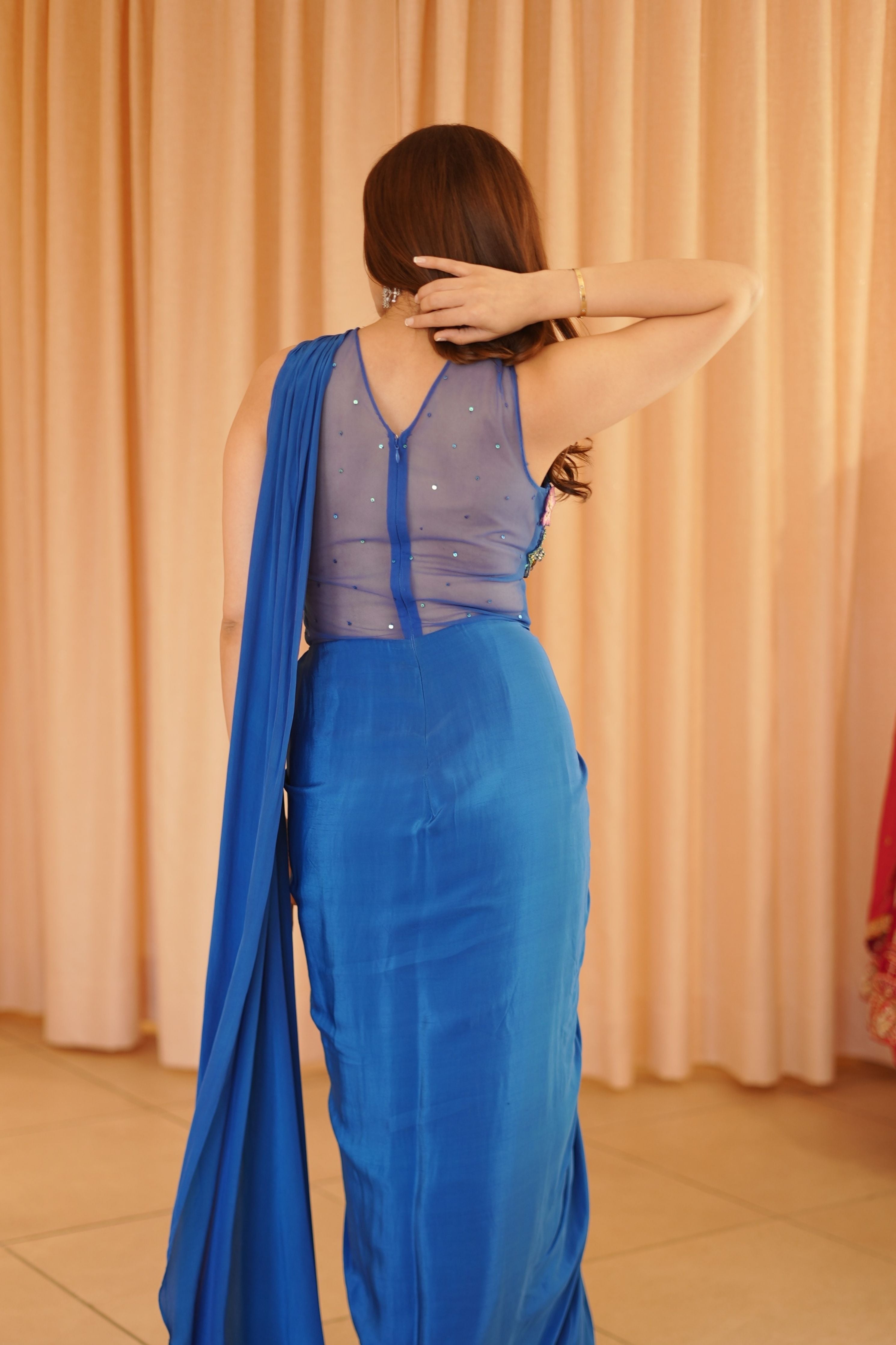 Neela Amber Draped Saree