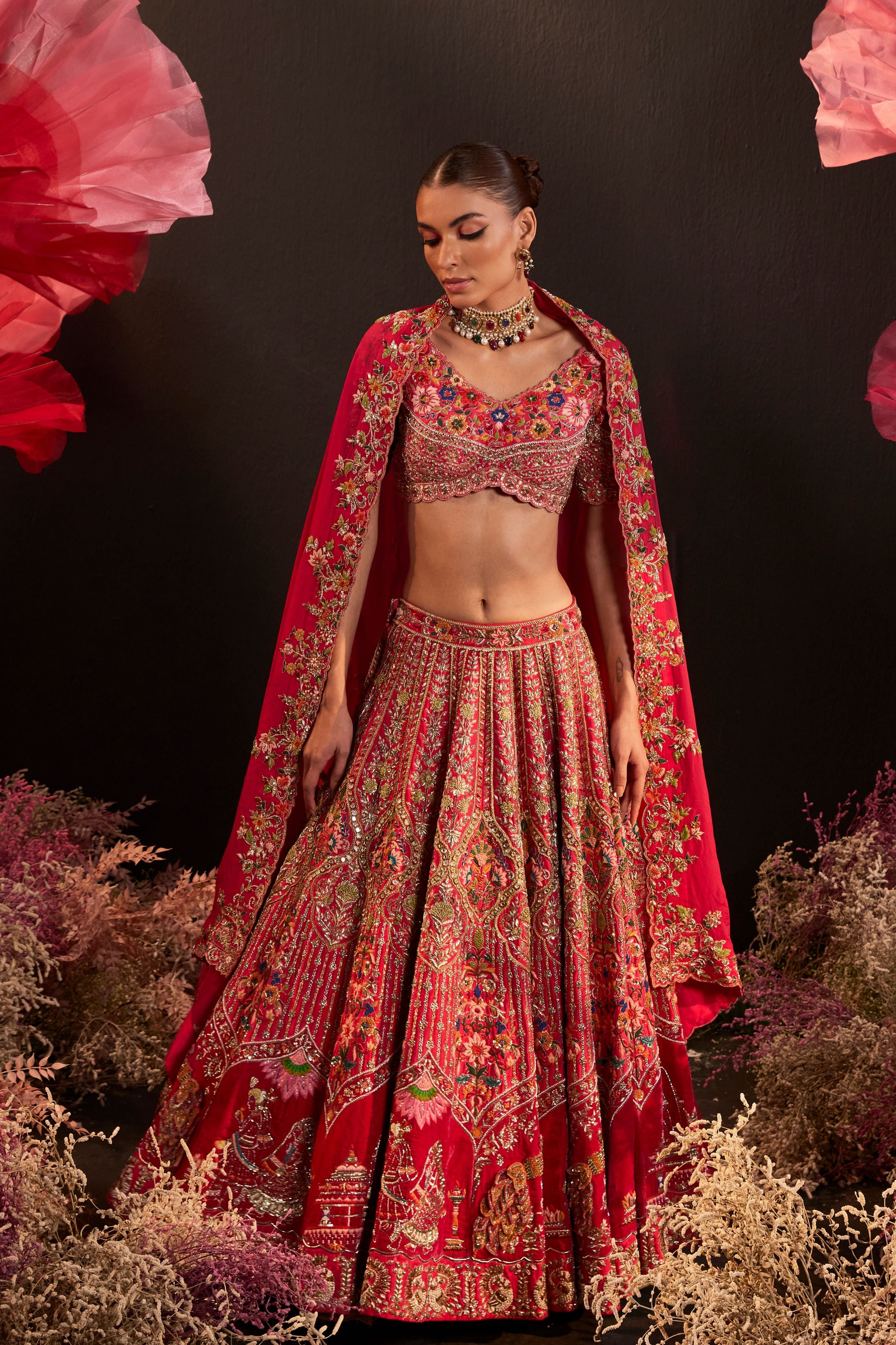 Satranga Lehenga Set