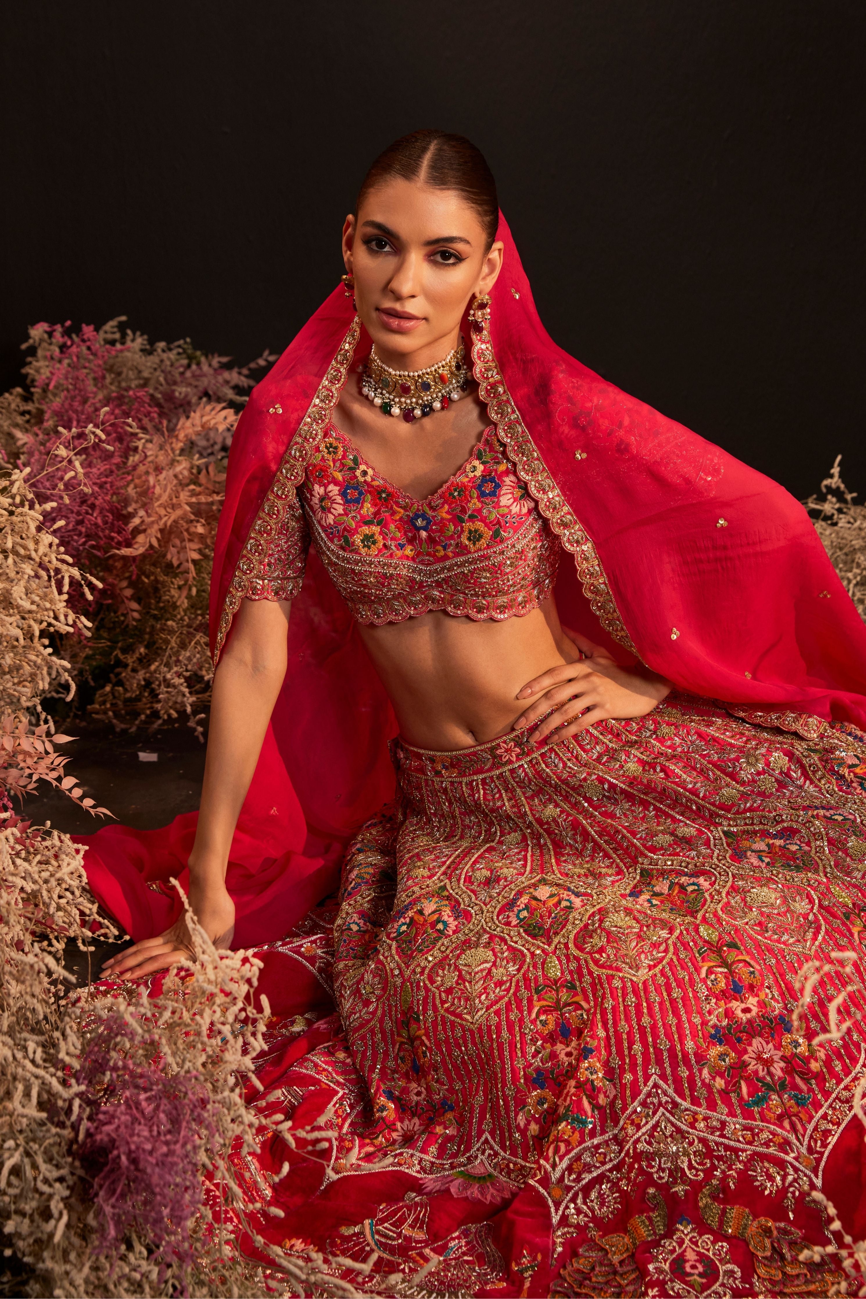 Satranga Lehenga Set
