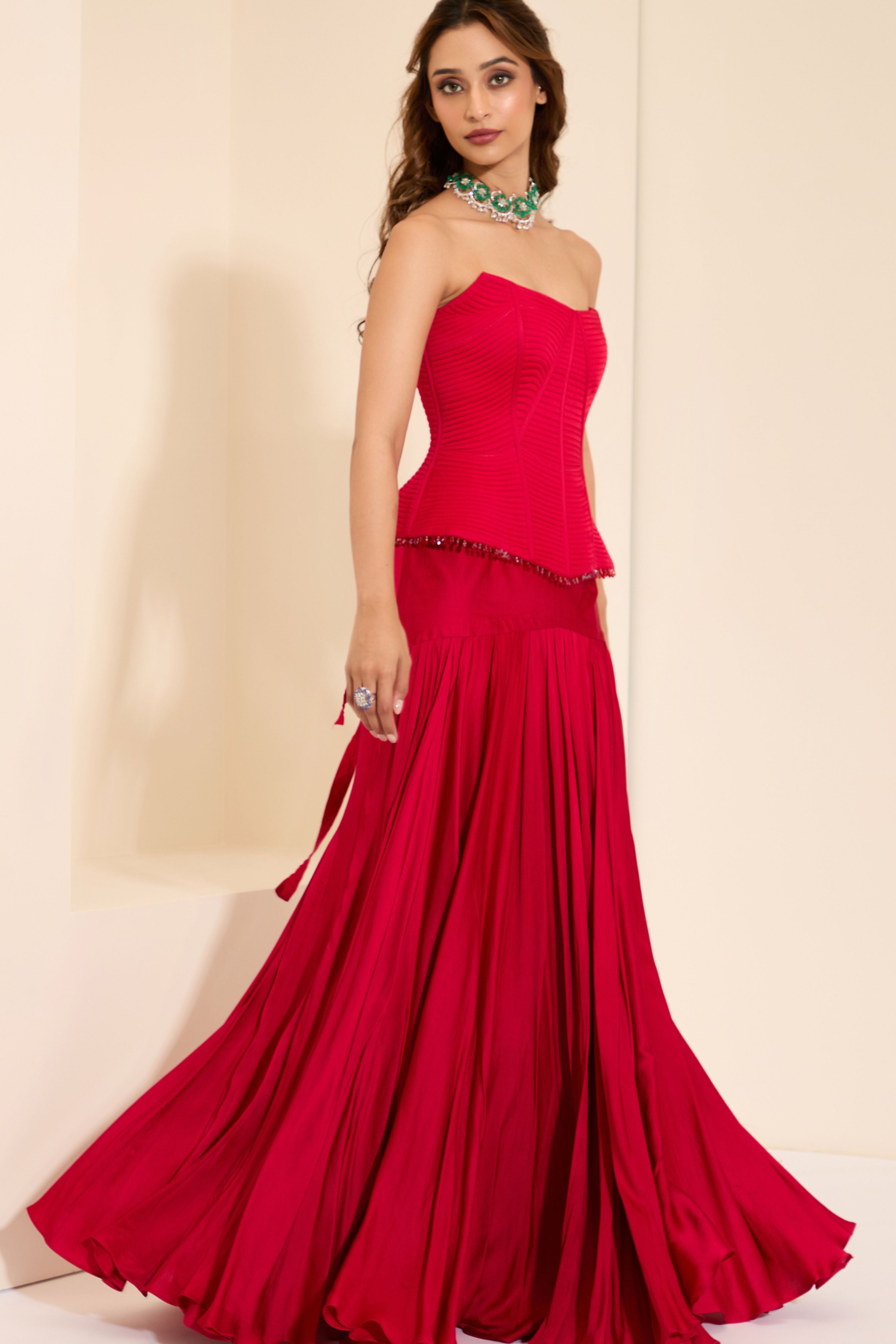 Berry Luxe Corset & Drape Set