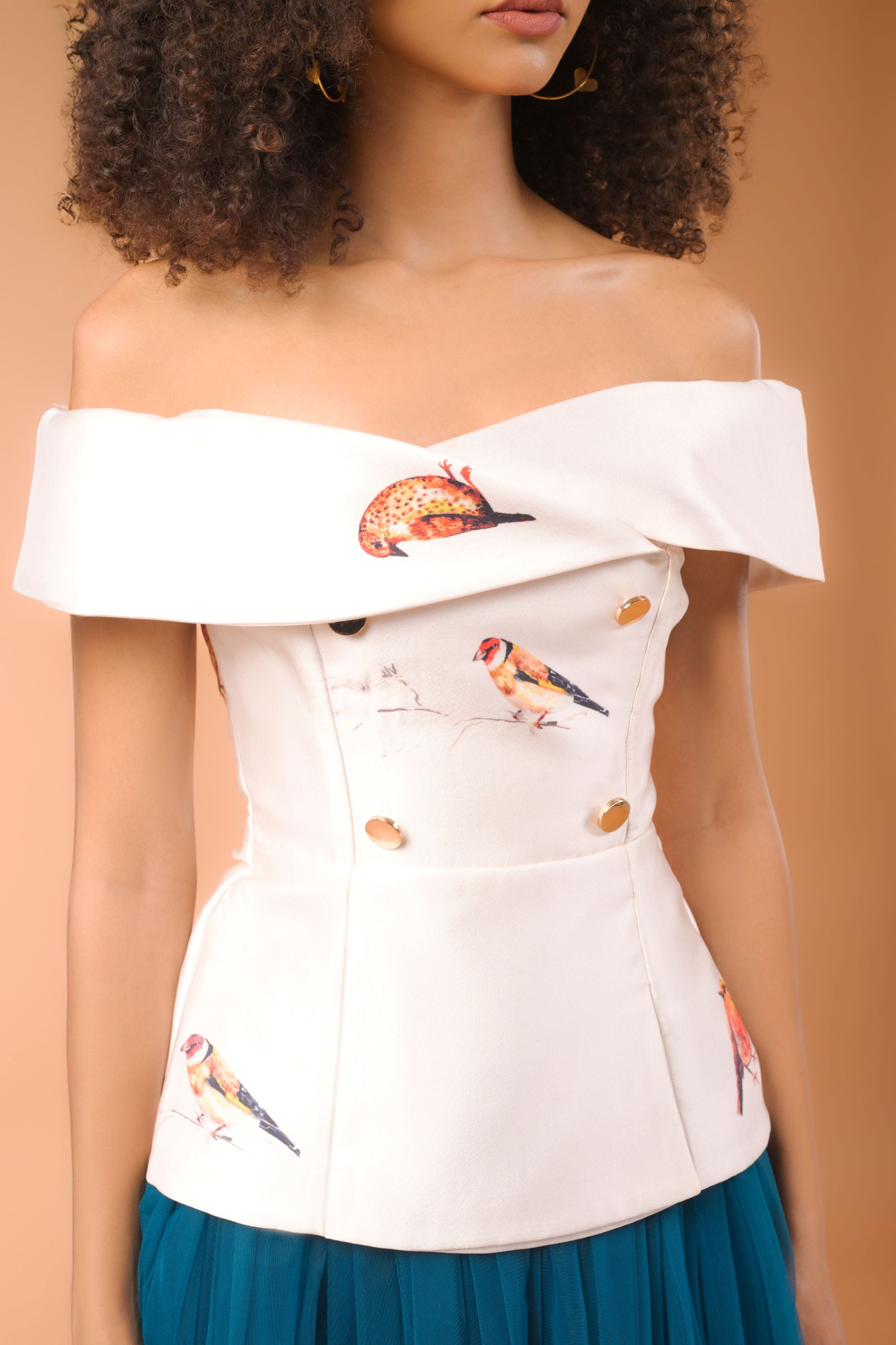 Audrey Cream Bird Co-Ord Set