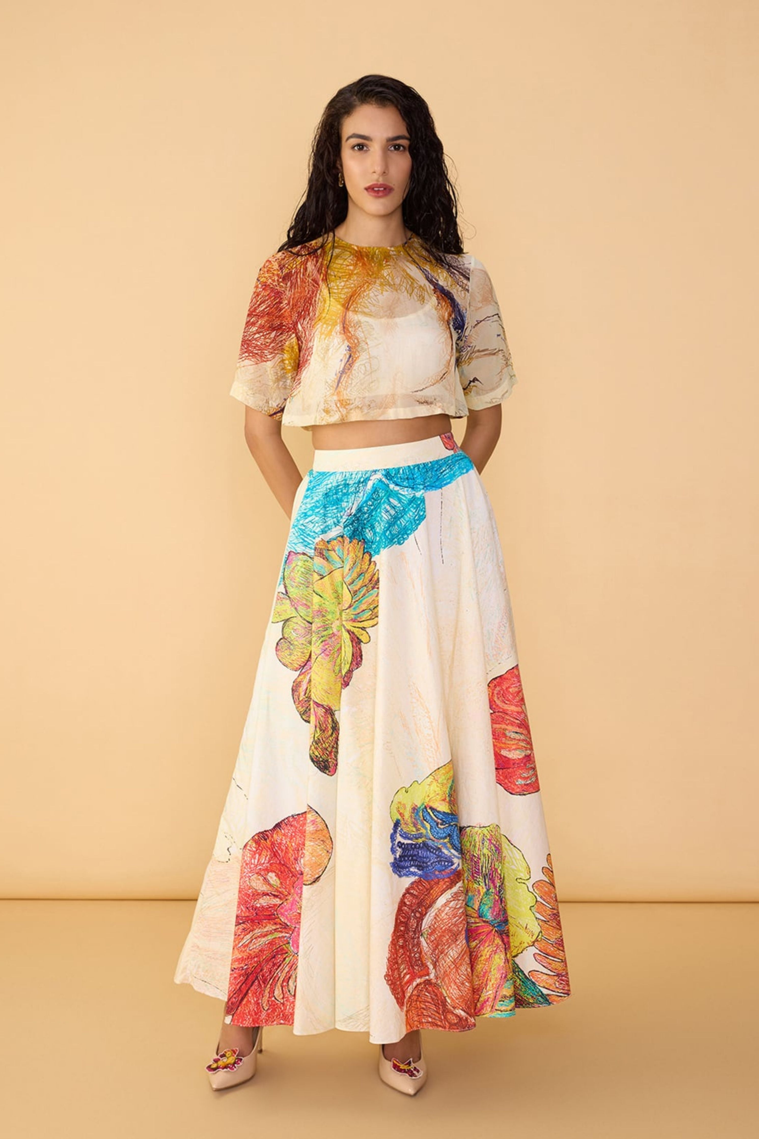 Rosetta Blouse With Dracy Skirt