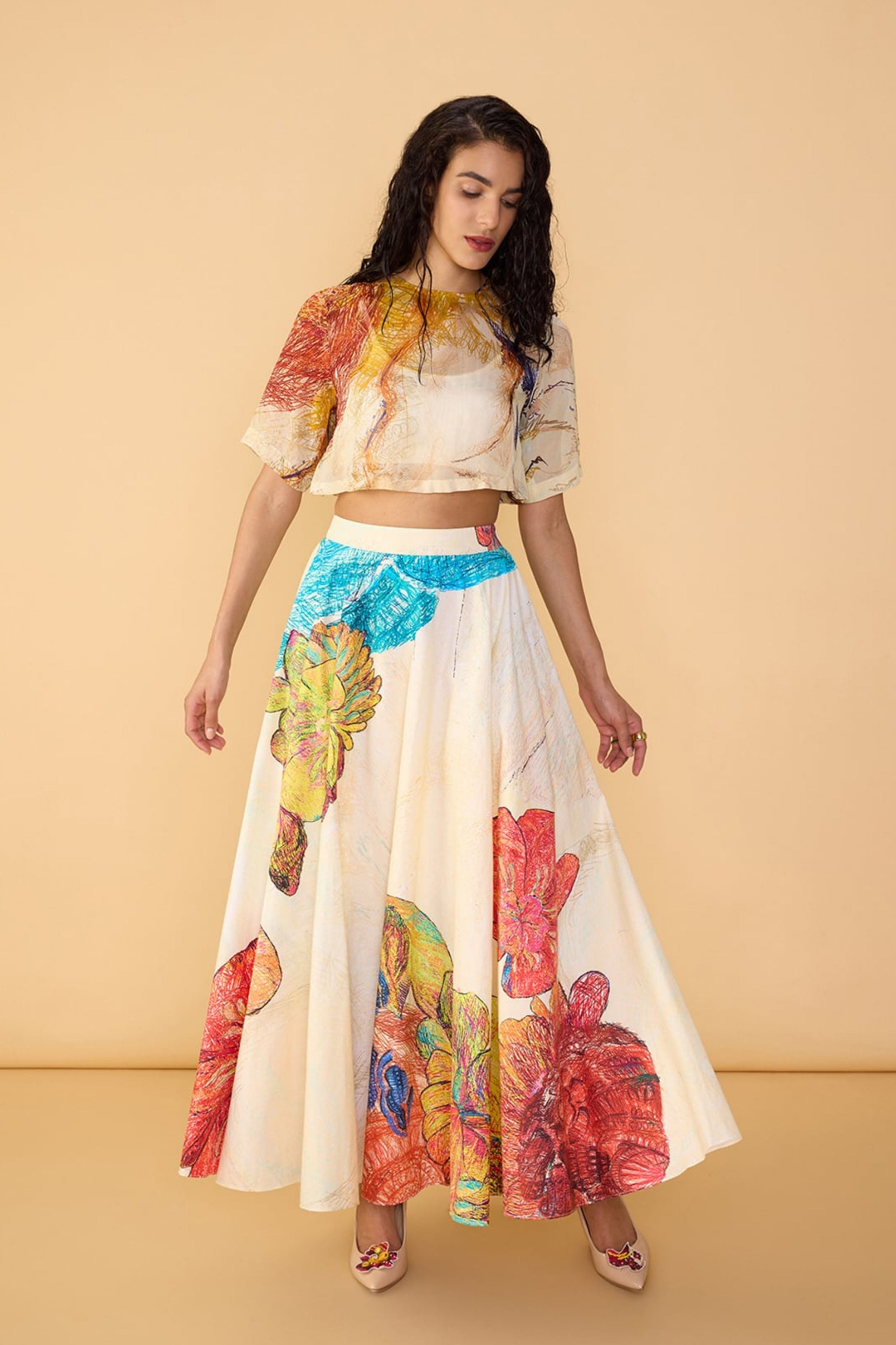 Rosetta Blouse With Dracy Skirt