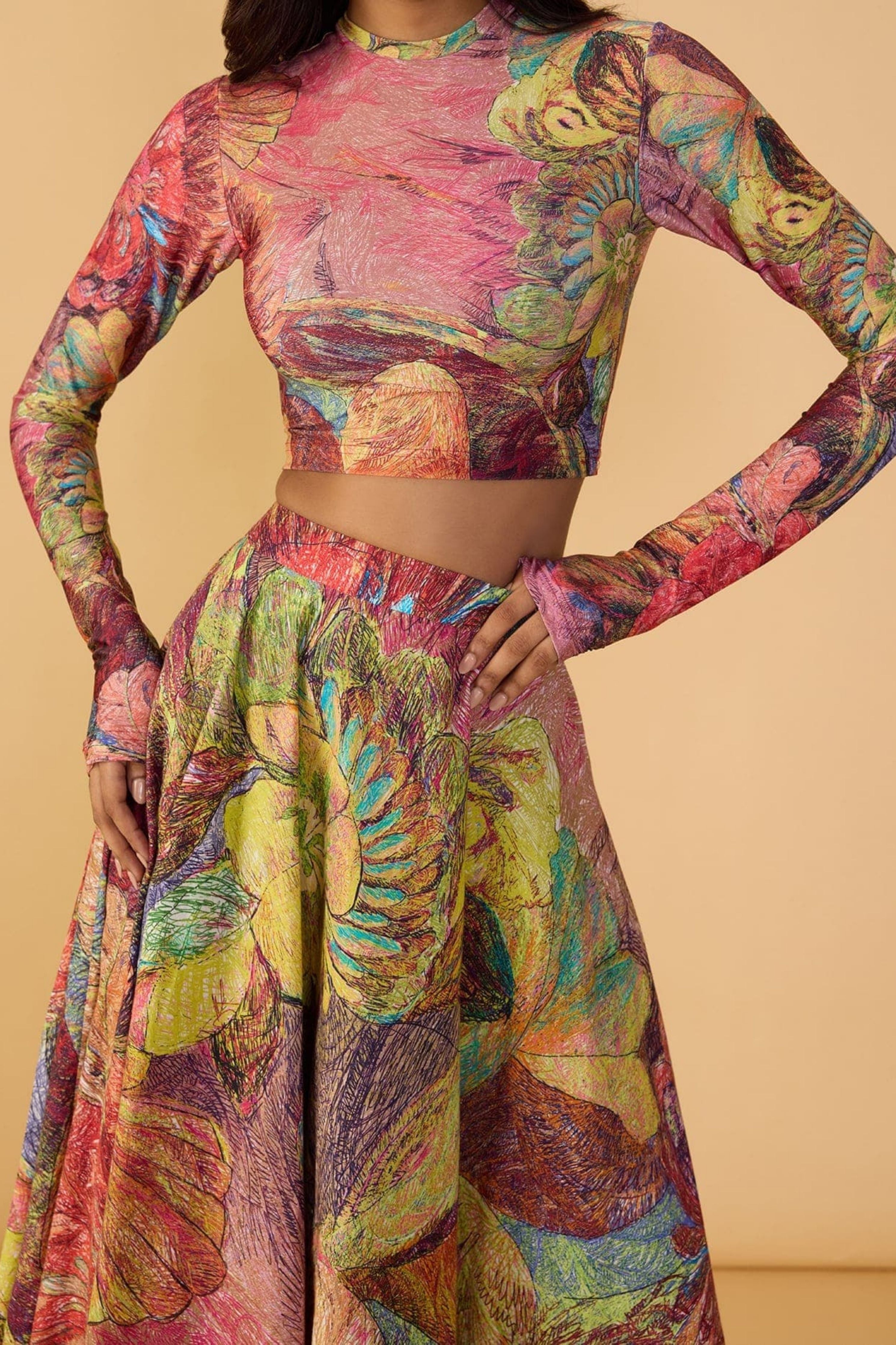 Gigi Blouse With Peony Skirt