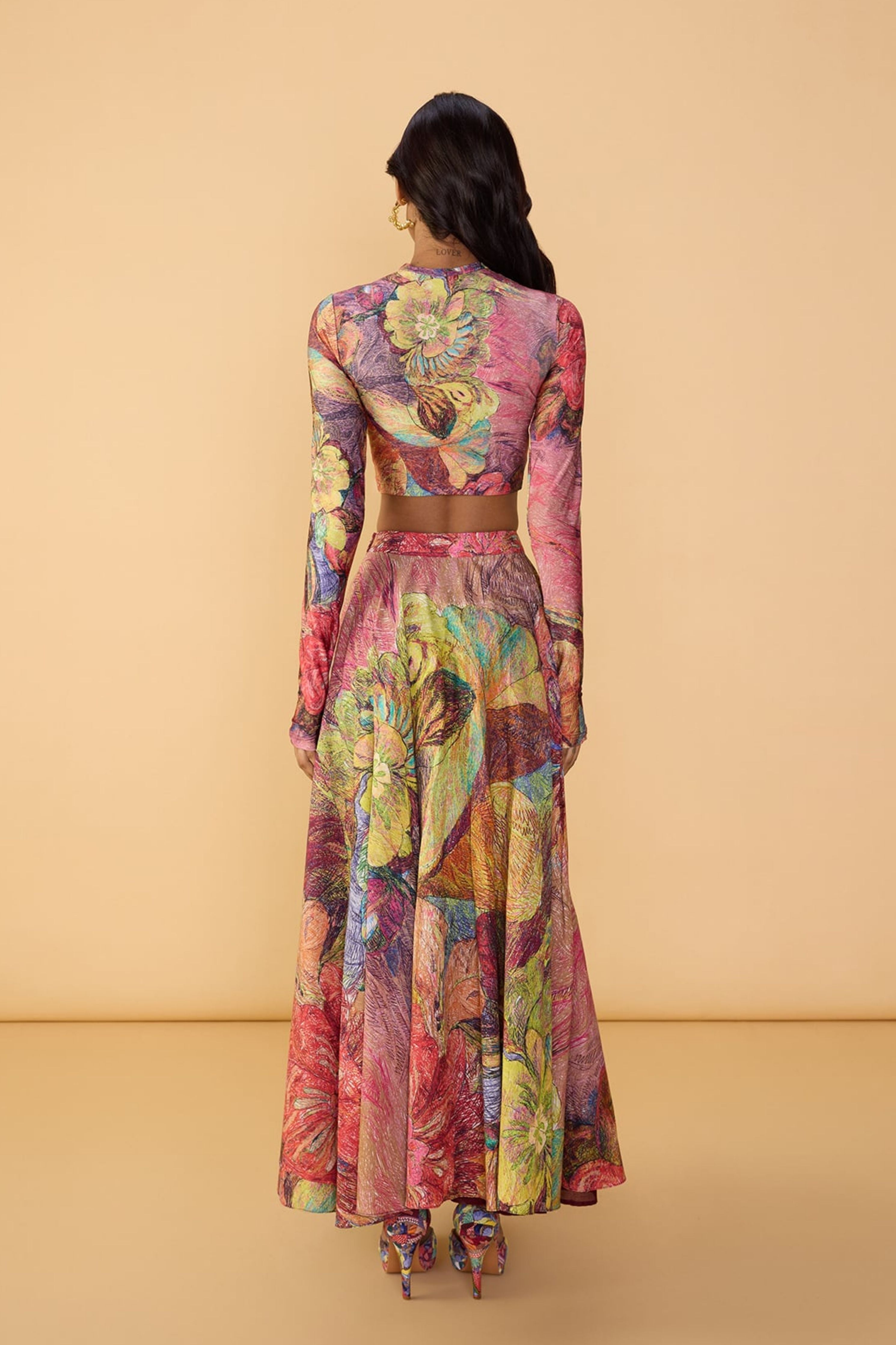 Gigi Blouse With Peony Skirt