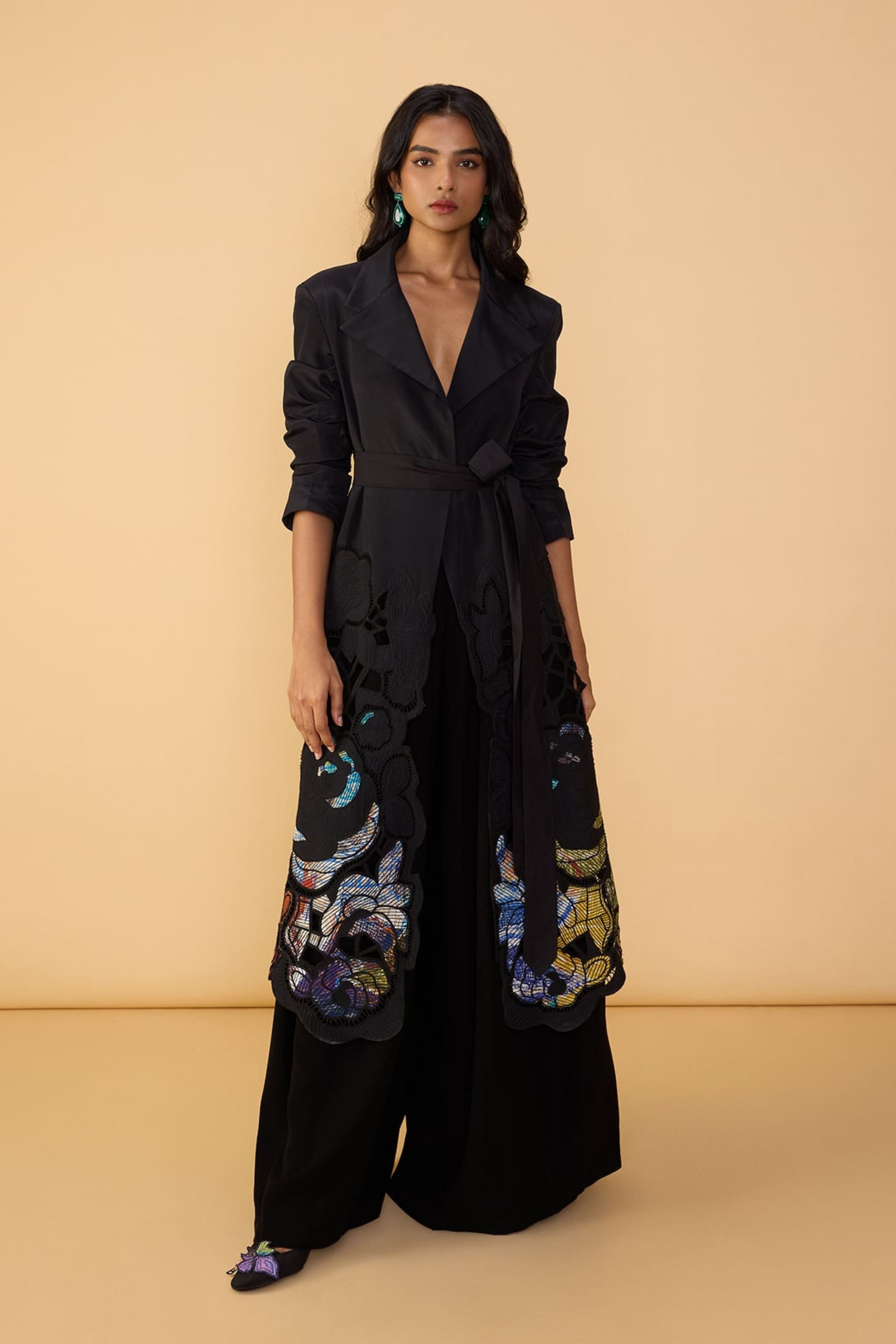 Denzel Trench With Saylor Palazzo