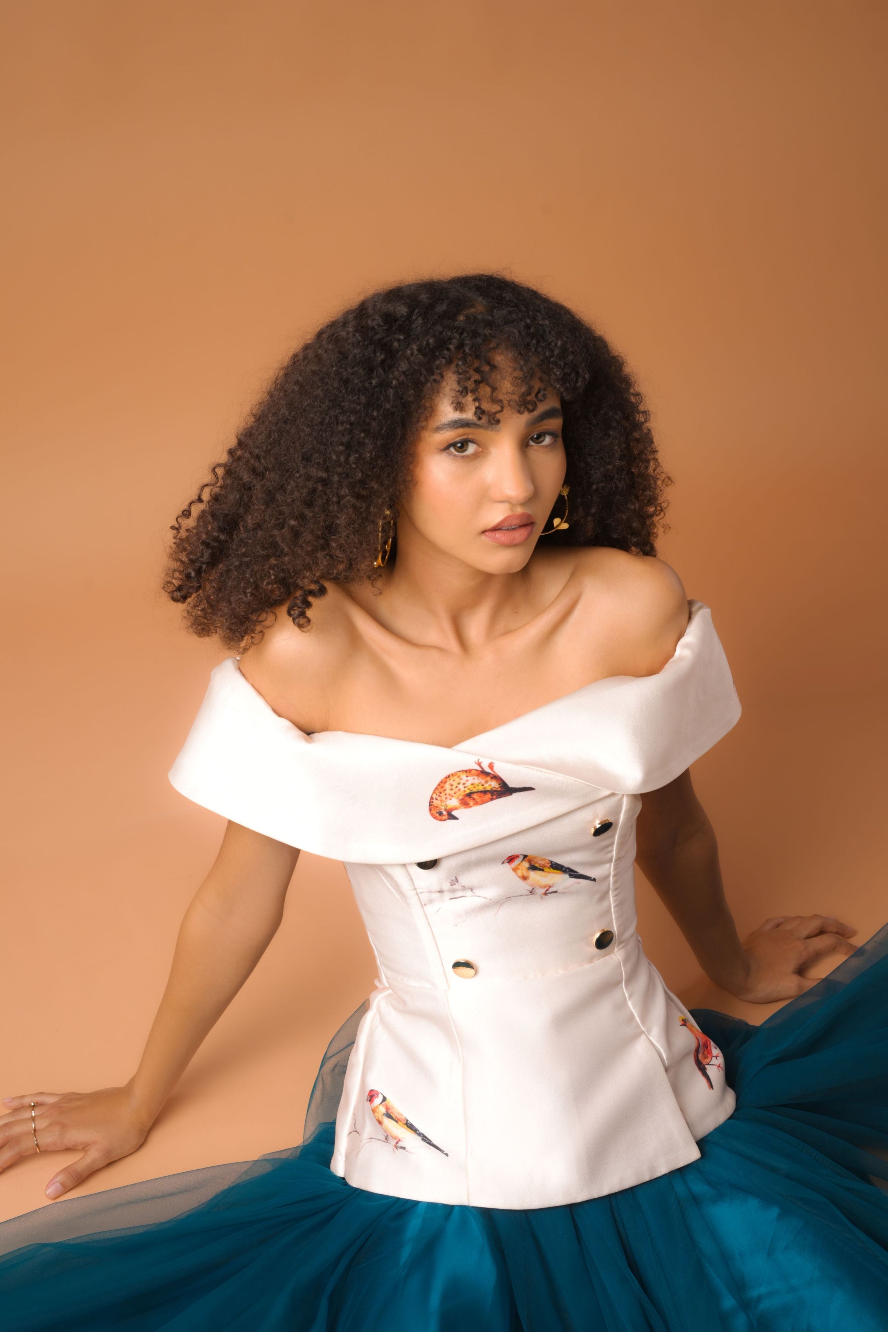 Audrey Cream Bird Co-Ord Set