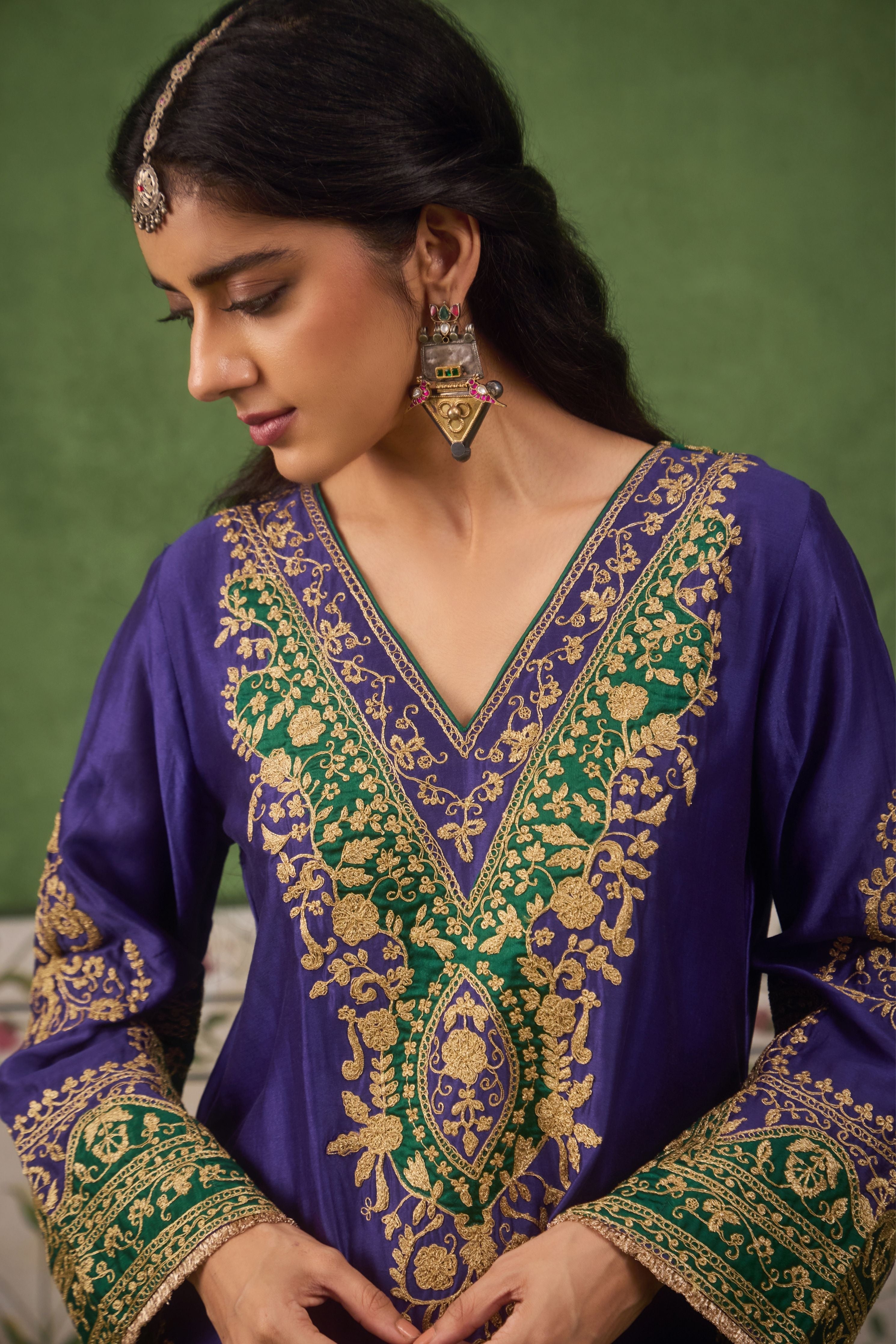 Inayat 2.0 Blue Green Kurta Set