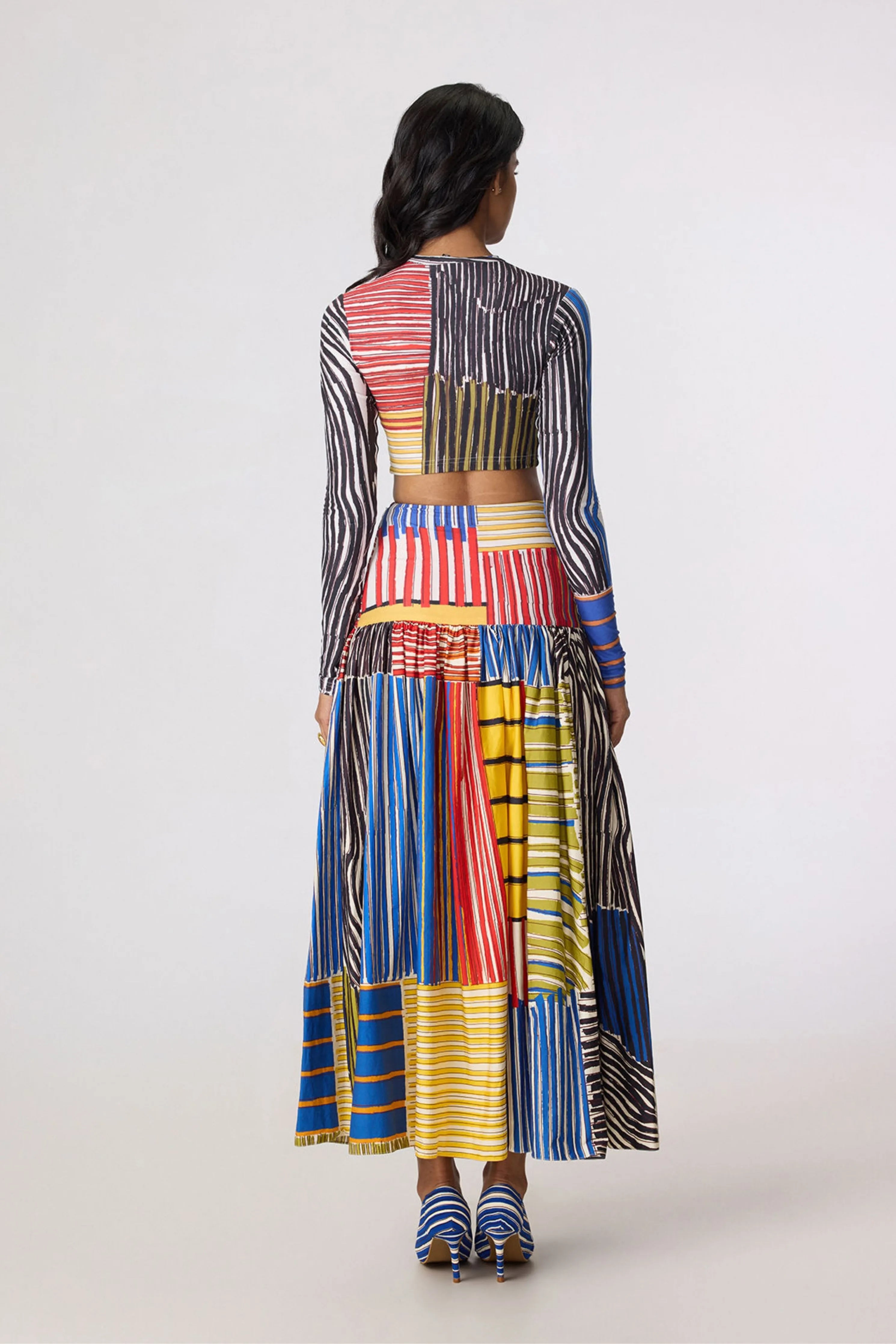 Zavi Blouse With Jsper Skirt