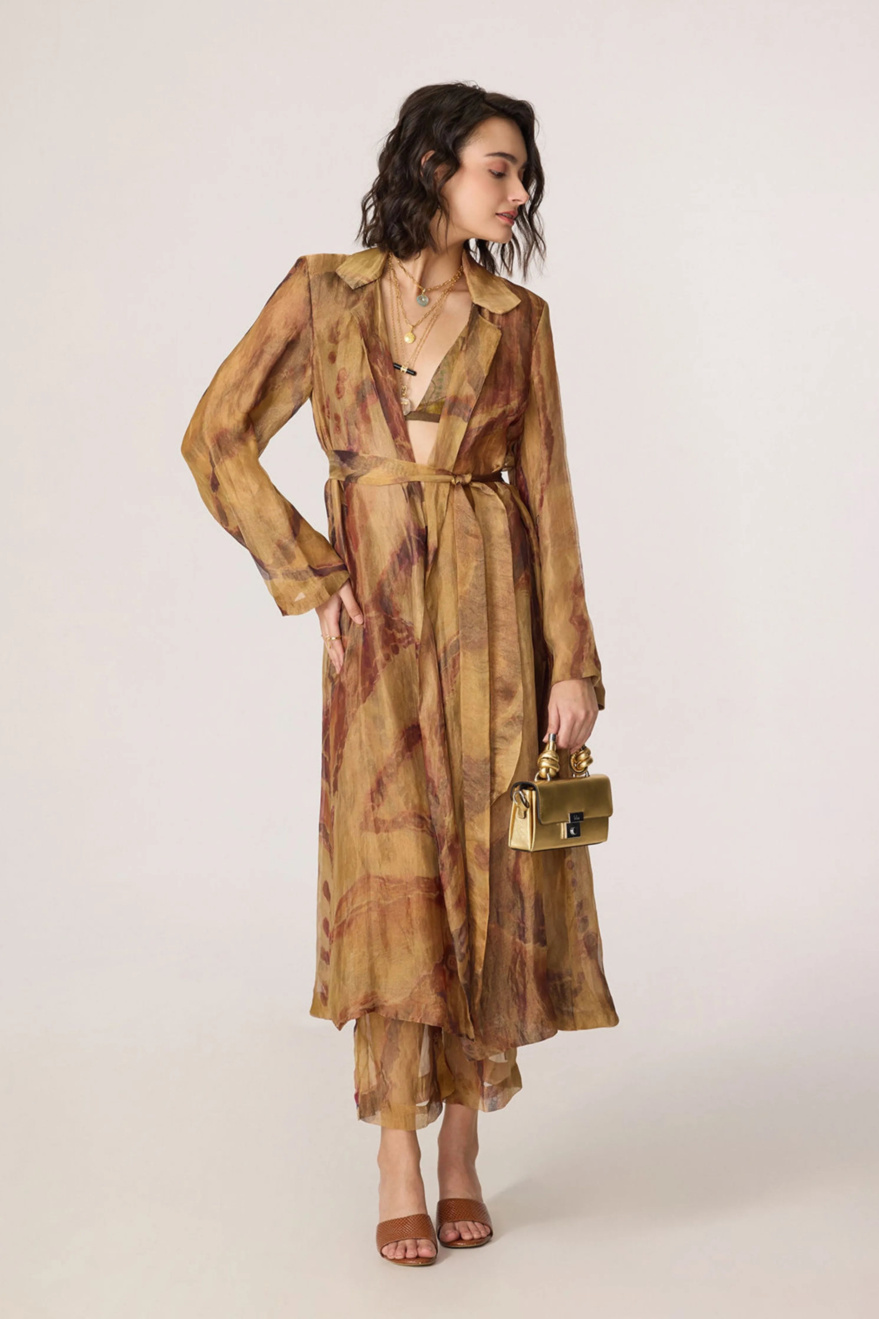 Belen Trench With Arleth Bralette & Vellora Trouser