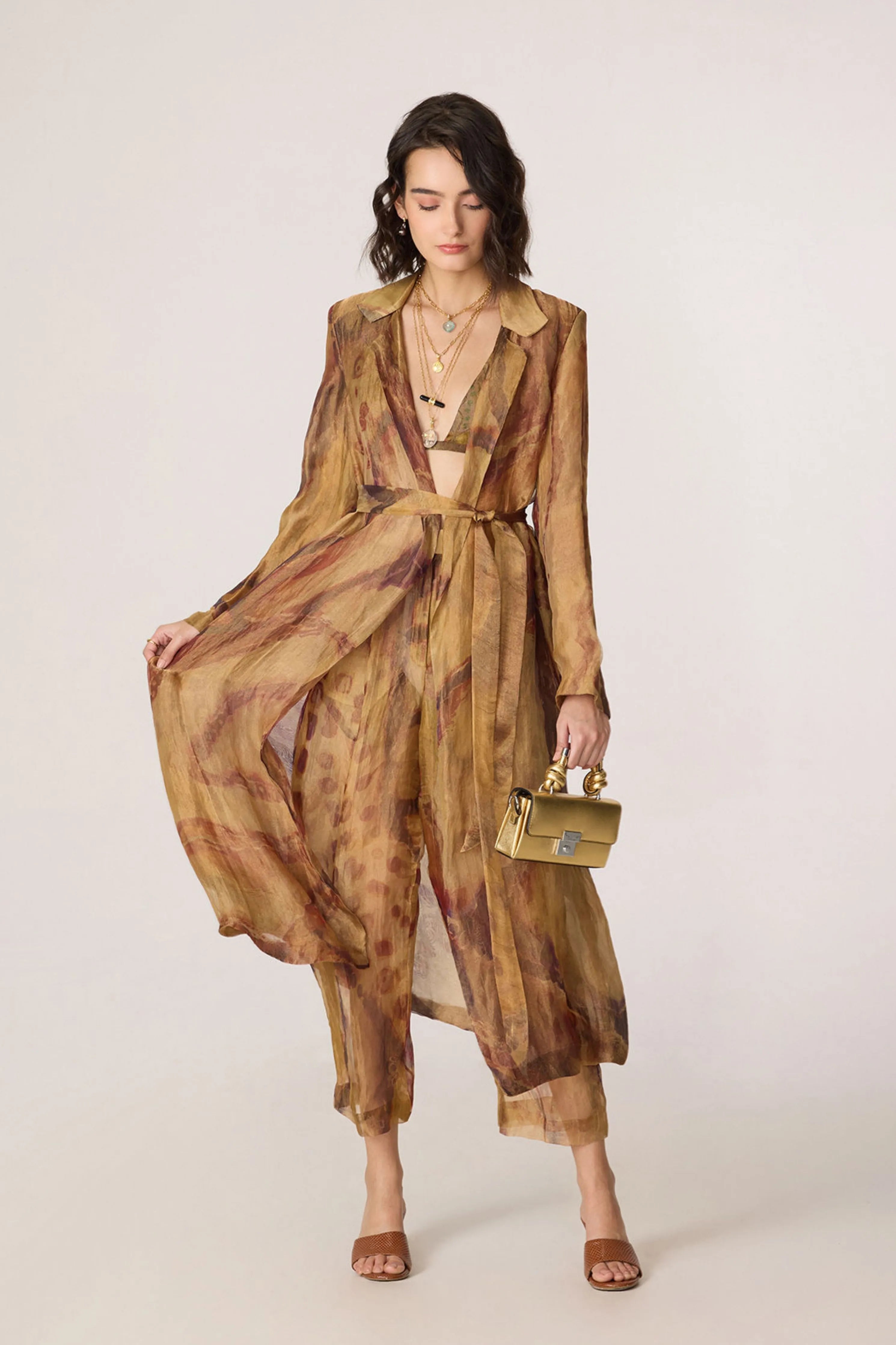 Belen Trench With Arleth Bralette & Vellora Trouser