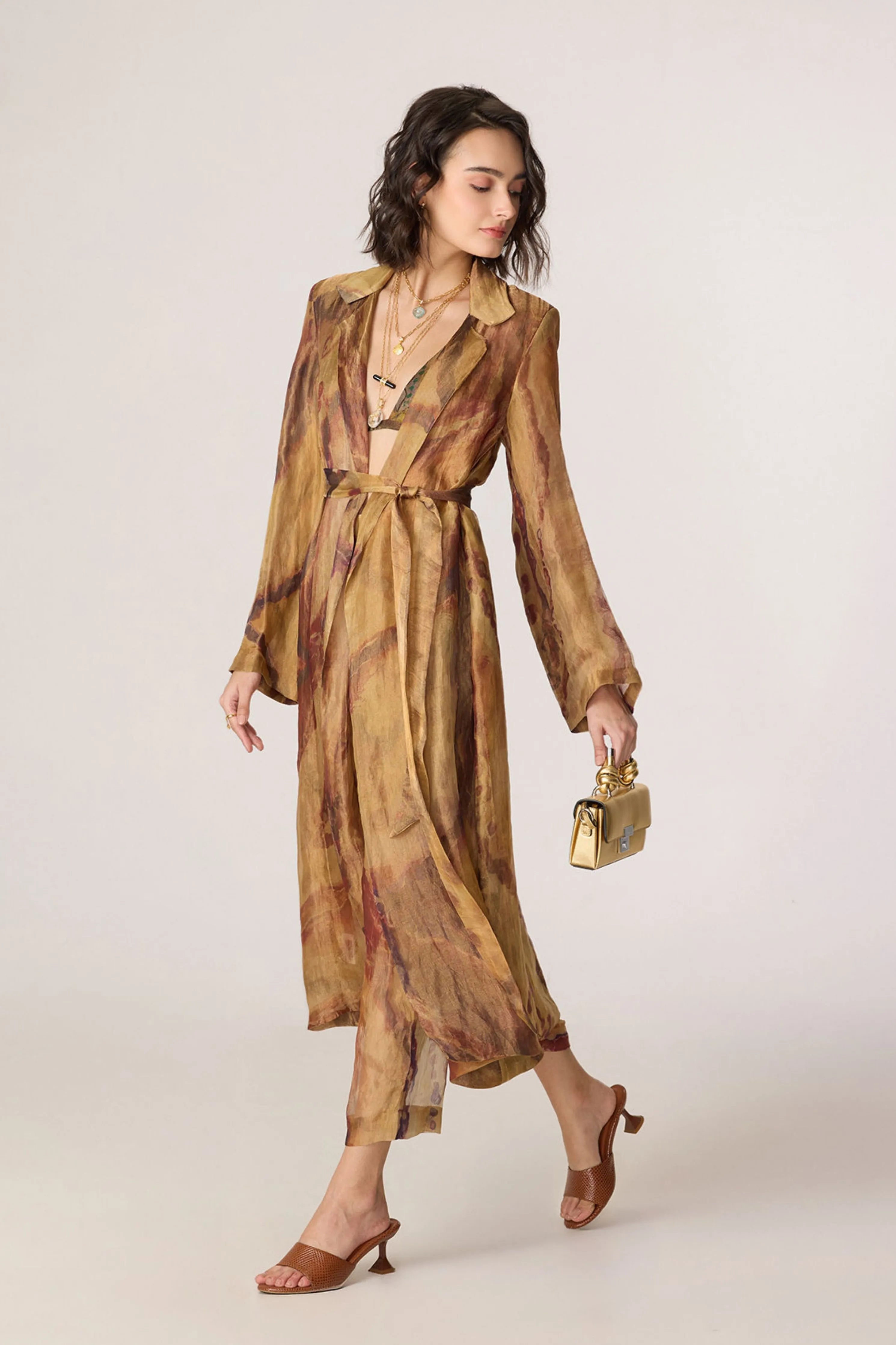 Belen Trench With Arleth Bralette & Vellora Trouser