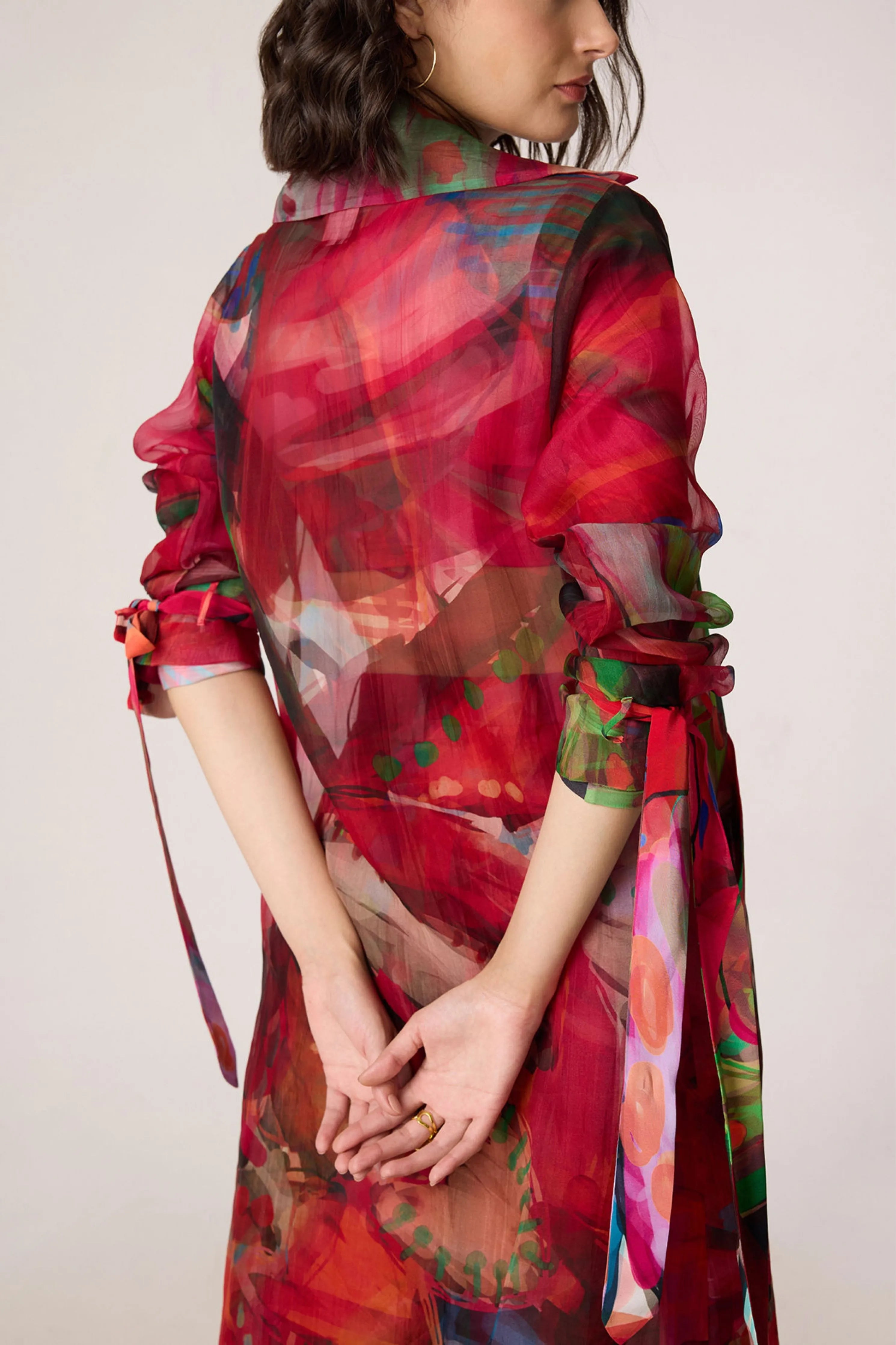 Belen Trench With Zavi Blouse & Vellora Trousers