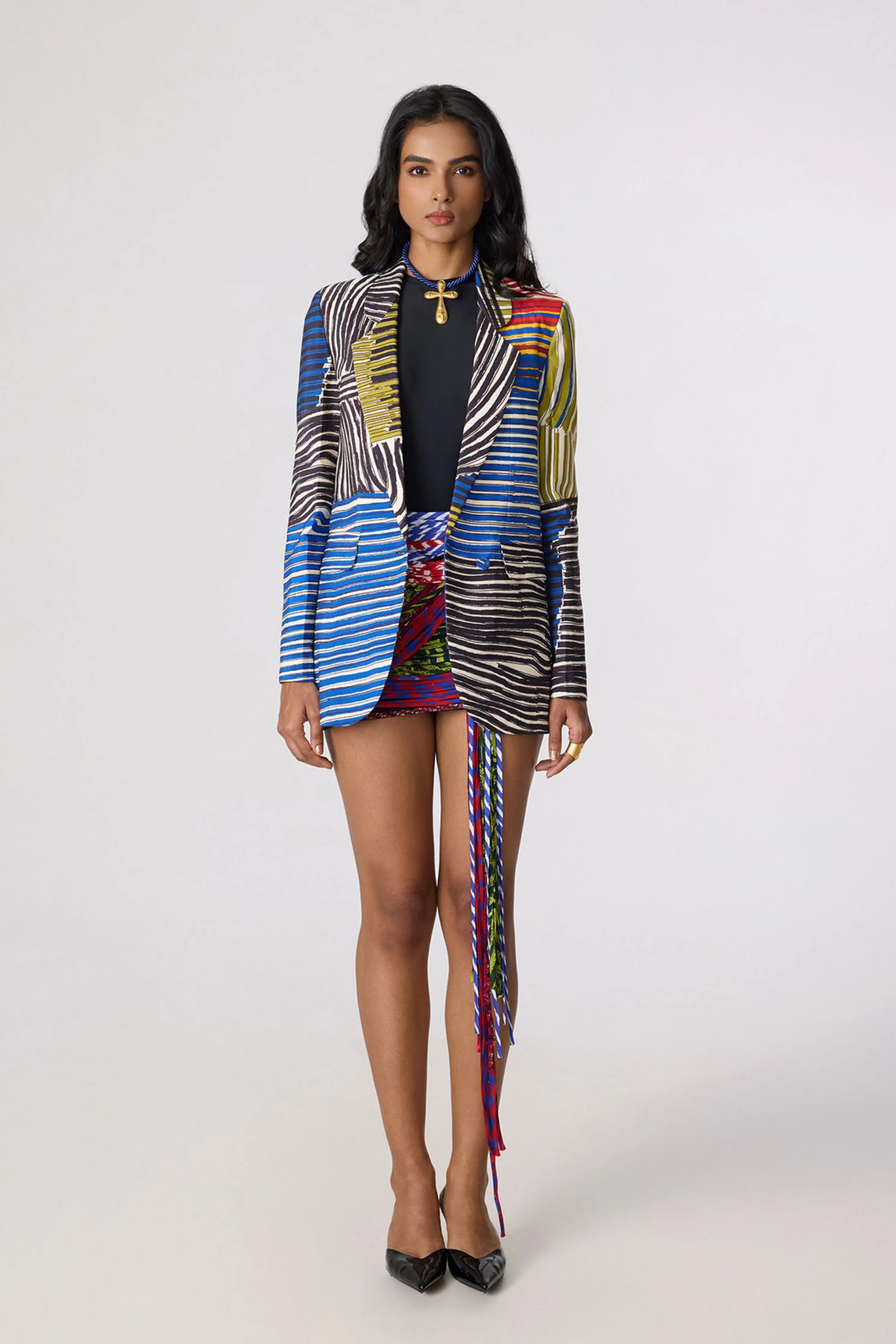 Rebekkah Blazer With Juana Bodysuit & Oakley Skirt
