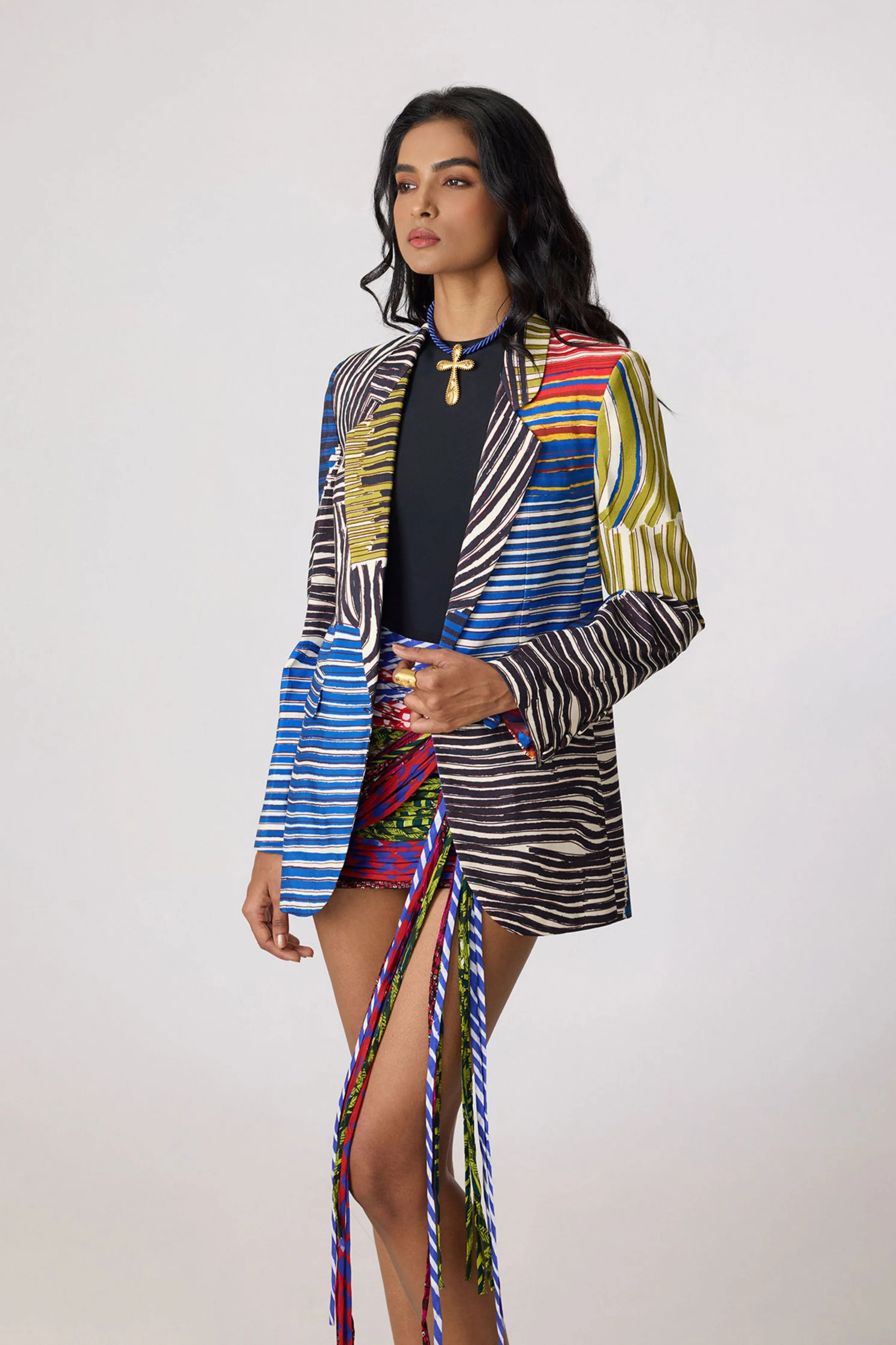 Rebekkah Blazer With Juana Bodysuit & Oakley Skirt