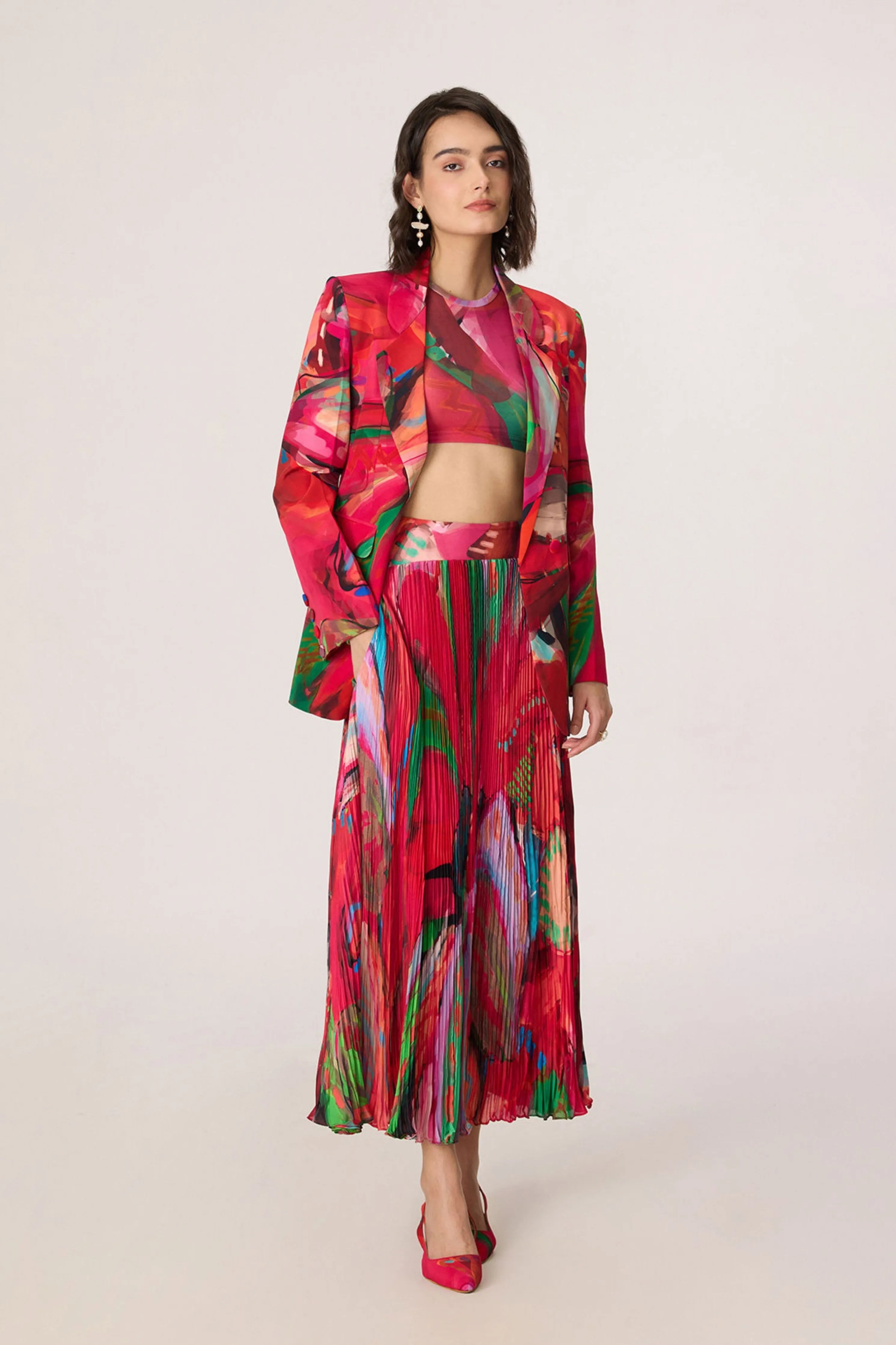 Rebekkah Blazer With Zavi Blouse & Zora Skirt