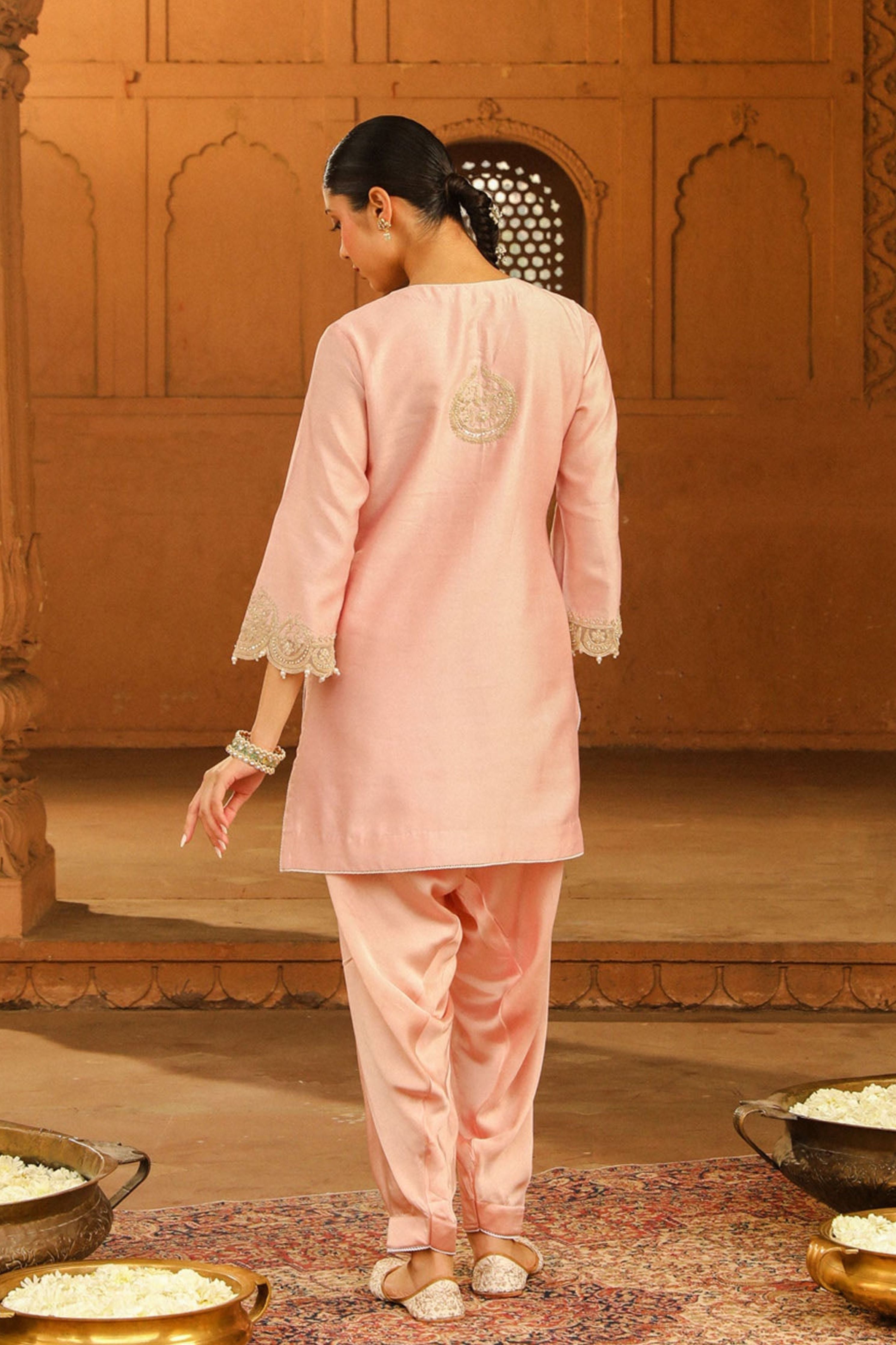 Arisa Blush Pink Kurta With Salwar